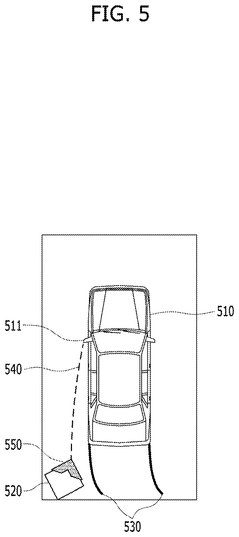 Patent US11772555 Figure 5 – Vehicle and method of providing surrounding information thereof