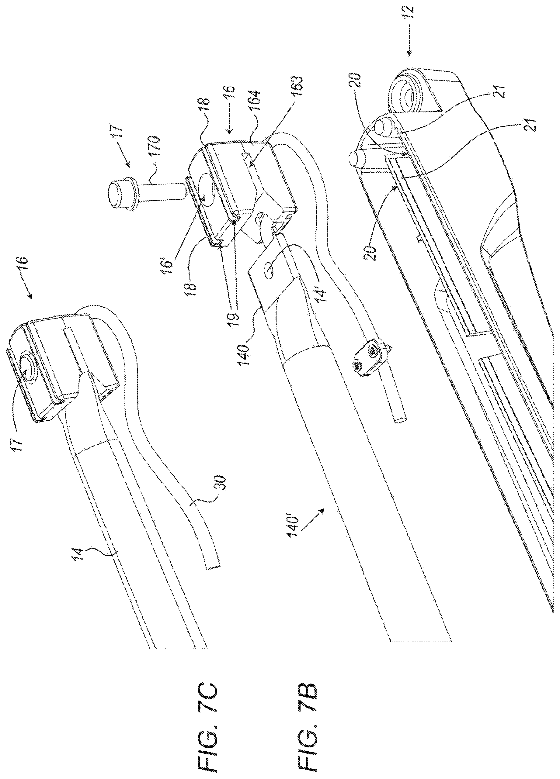 Patent US11772558 Figure 7 – Support for connecting a rear-view mirror to a corresponding vehicle