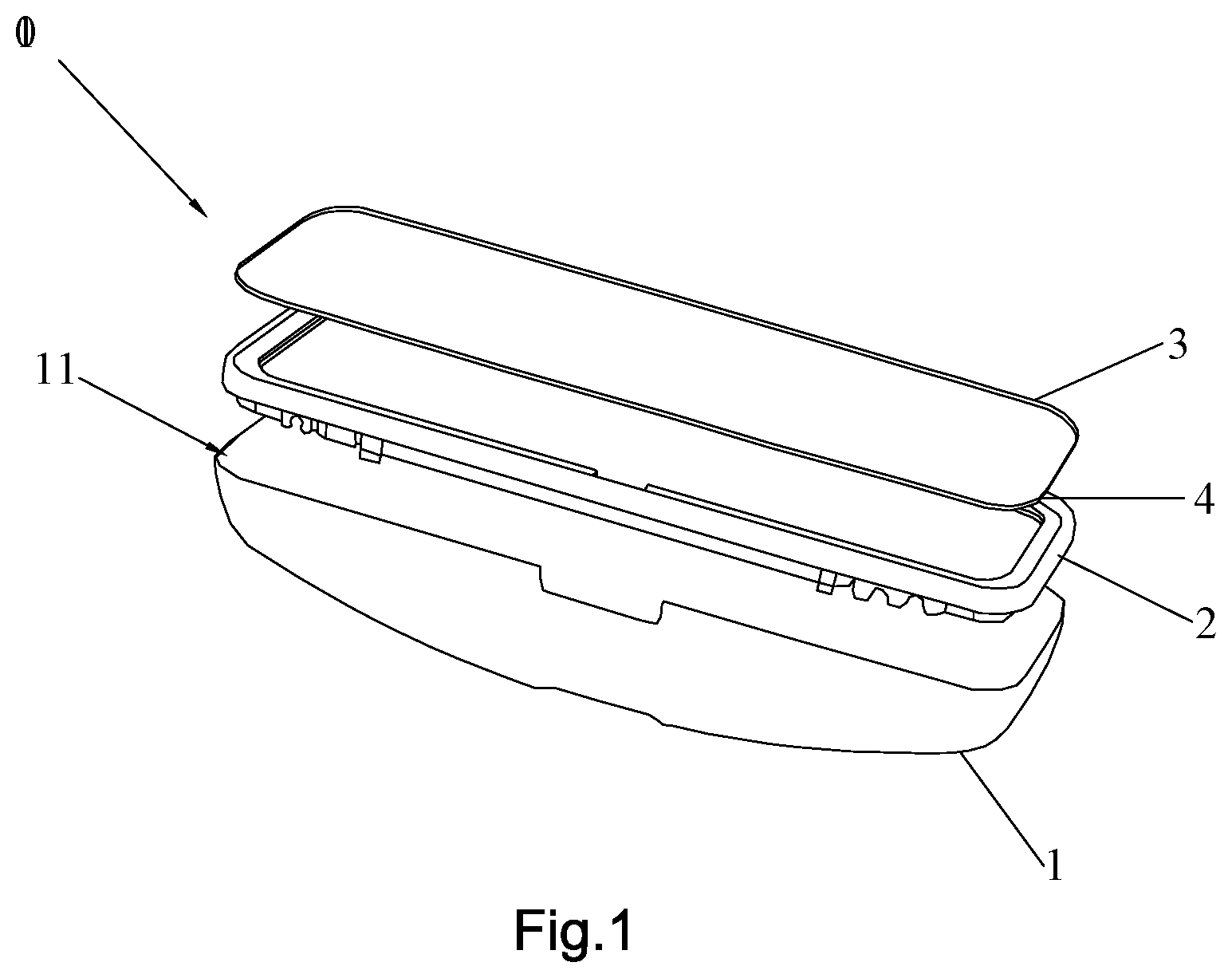 Patent US11772559 Figure 1 – Rearview mirror and vehicle