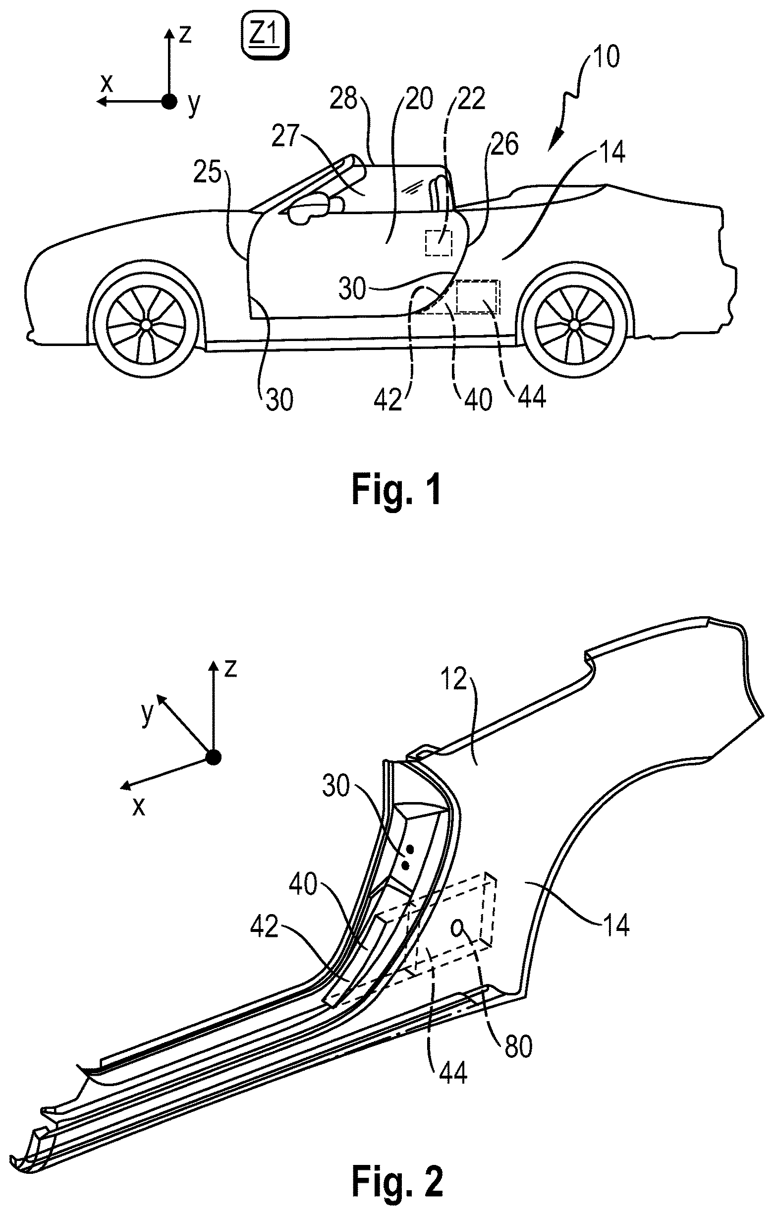 Patent US11772566 — Vehicle safe — Figure 1
