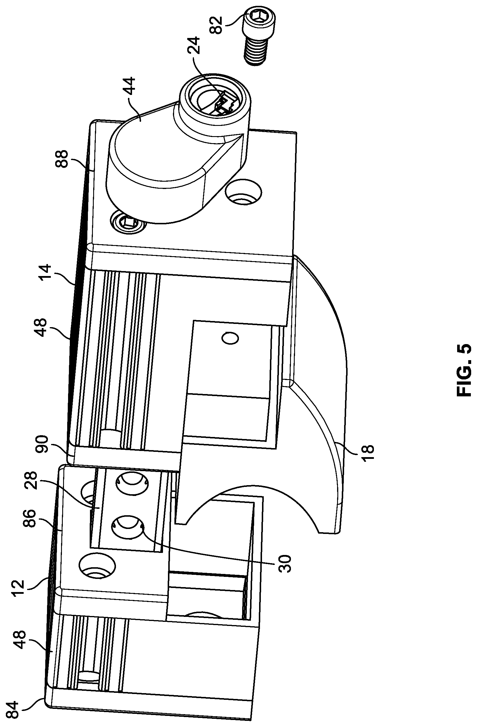 Patent US11772567 Figure 4 – Vehicle roof rack accessory clamp