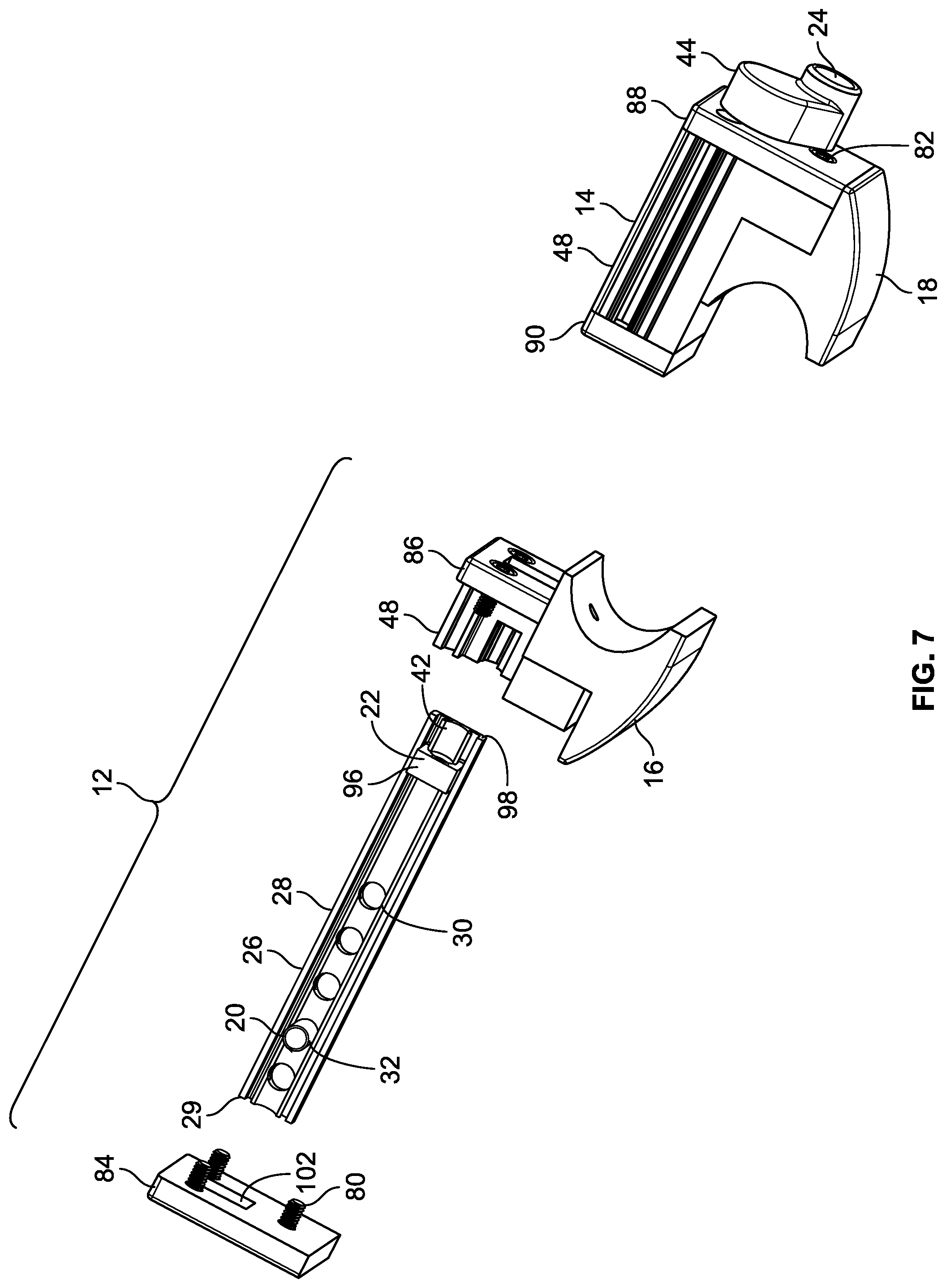 Patent US11772567 Figure 6 – Vehicle roof rack accessory clamp