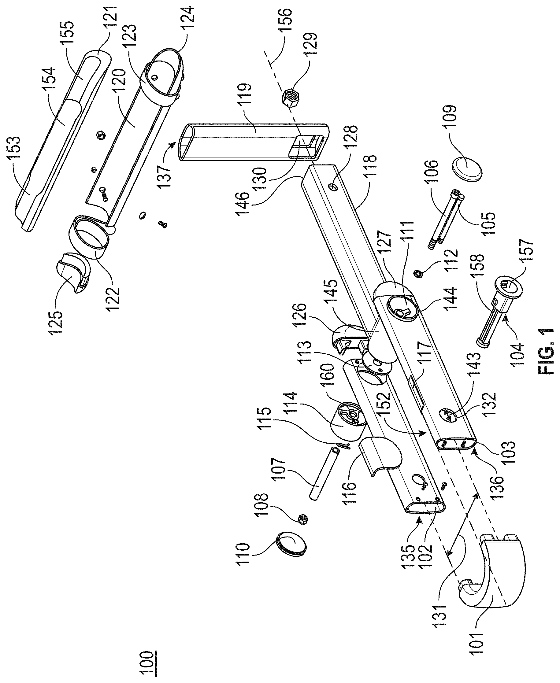 Patent US11772568 Figure 1 – System for transporting child stroller