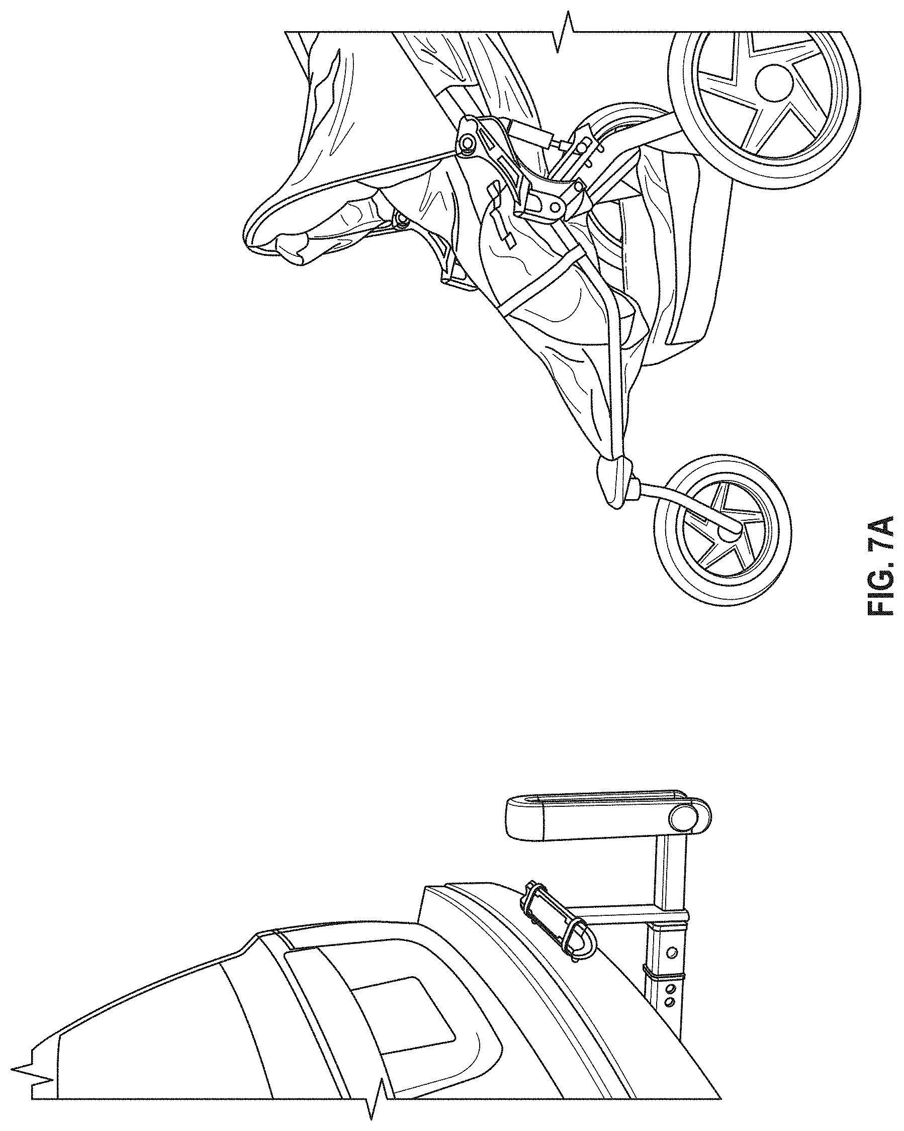 Patent US11772568 Figure 8 – System for transporting child stroller
