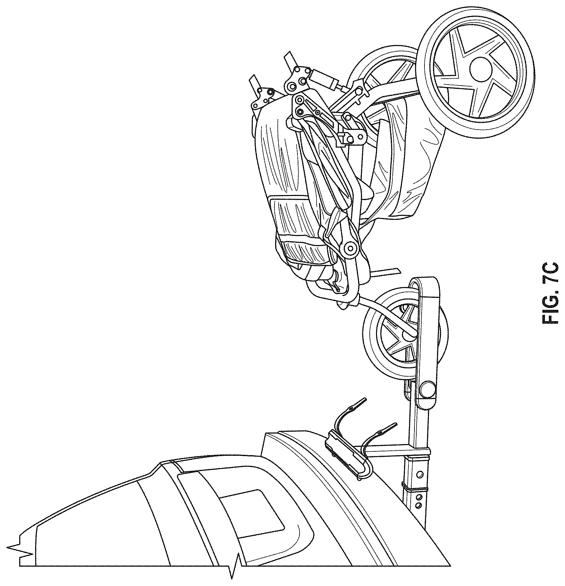 Patent US11772568 Figure 10 – System for transporting child stroller