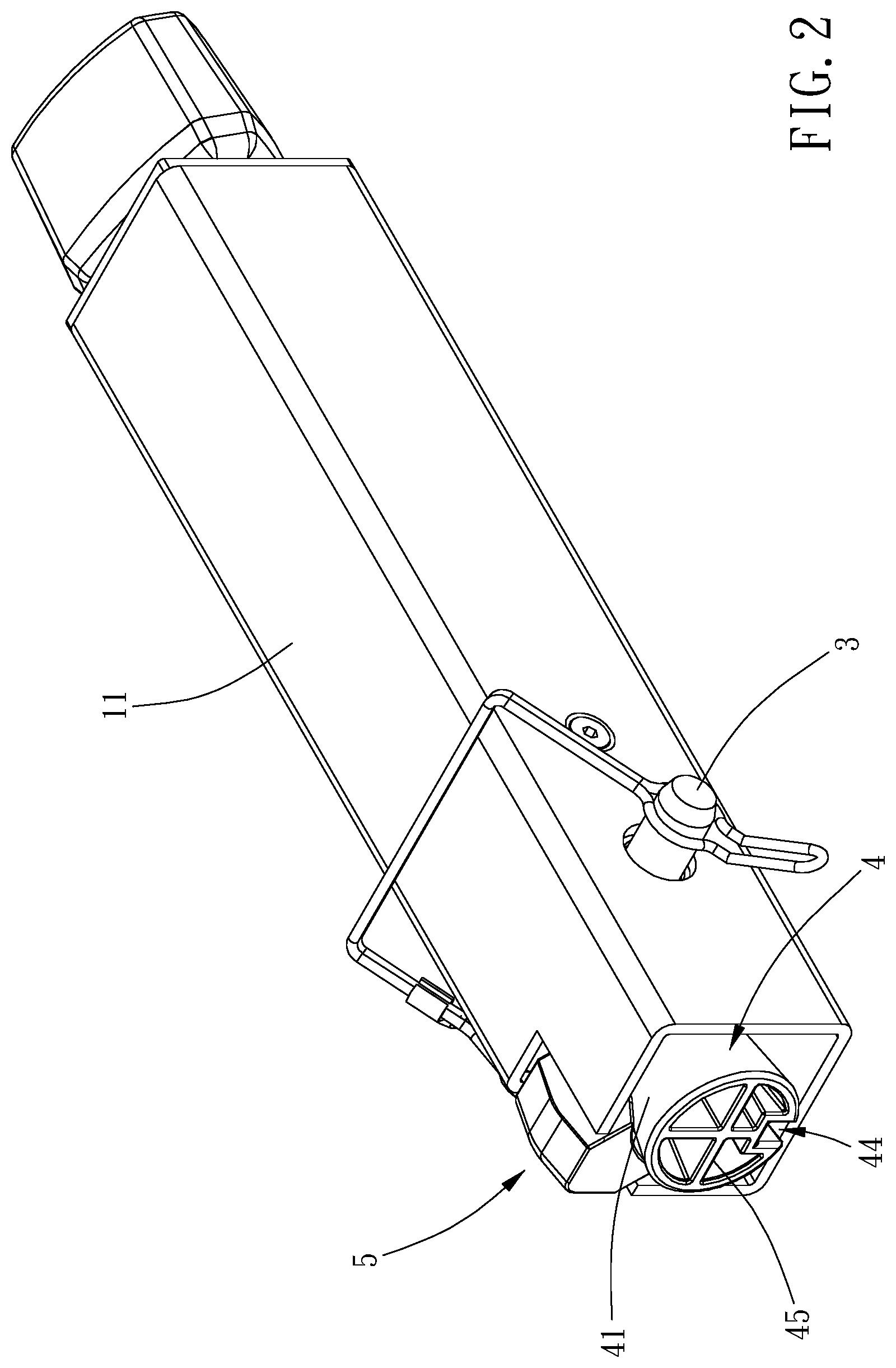 Patent US11772569 Figure 2 – Carrying rack connecting device