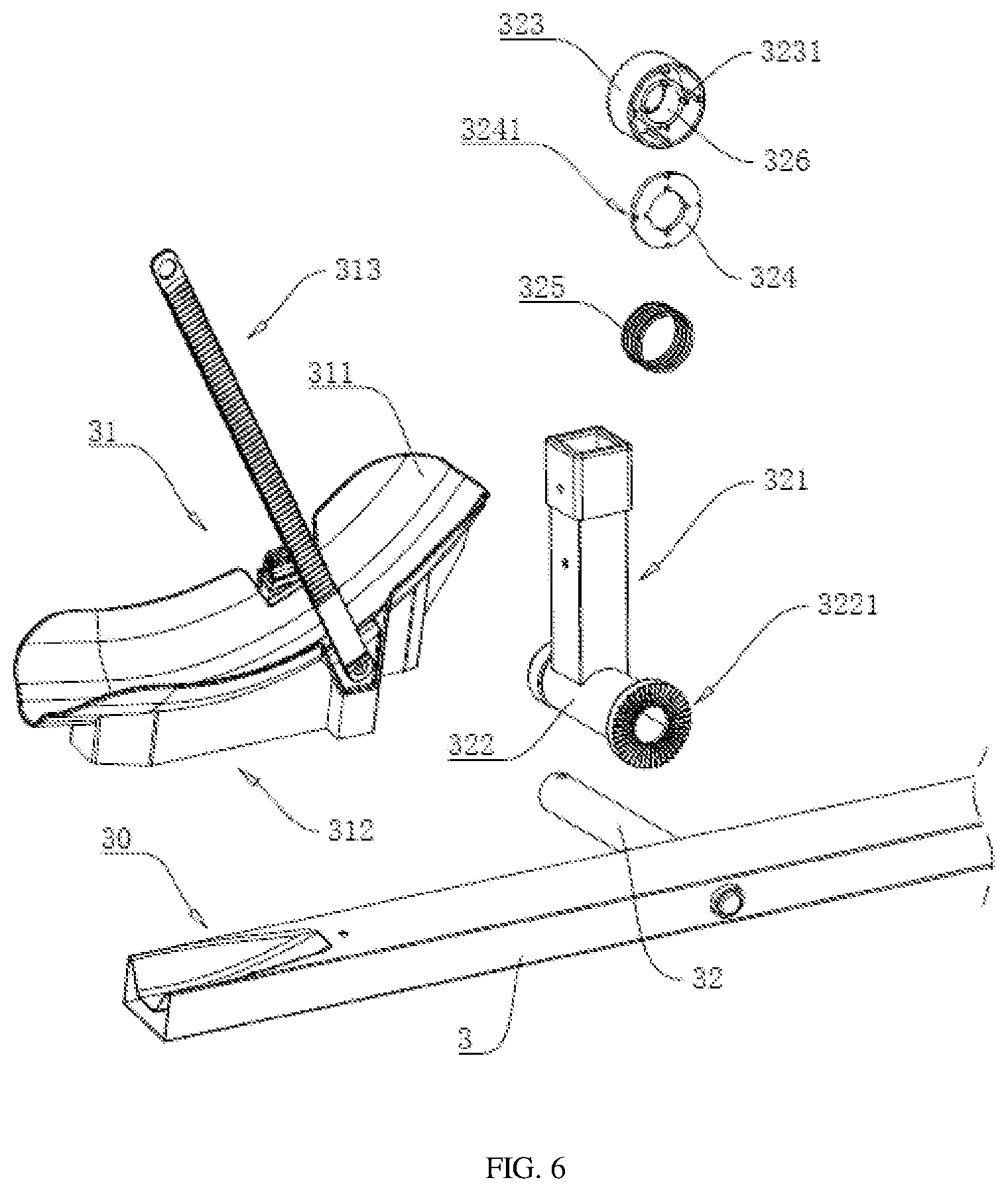 Patent US11772570 Figure 6 – Stable bicycle carrier at rear end of vehicle