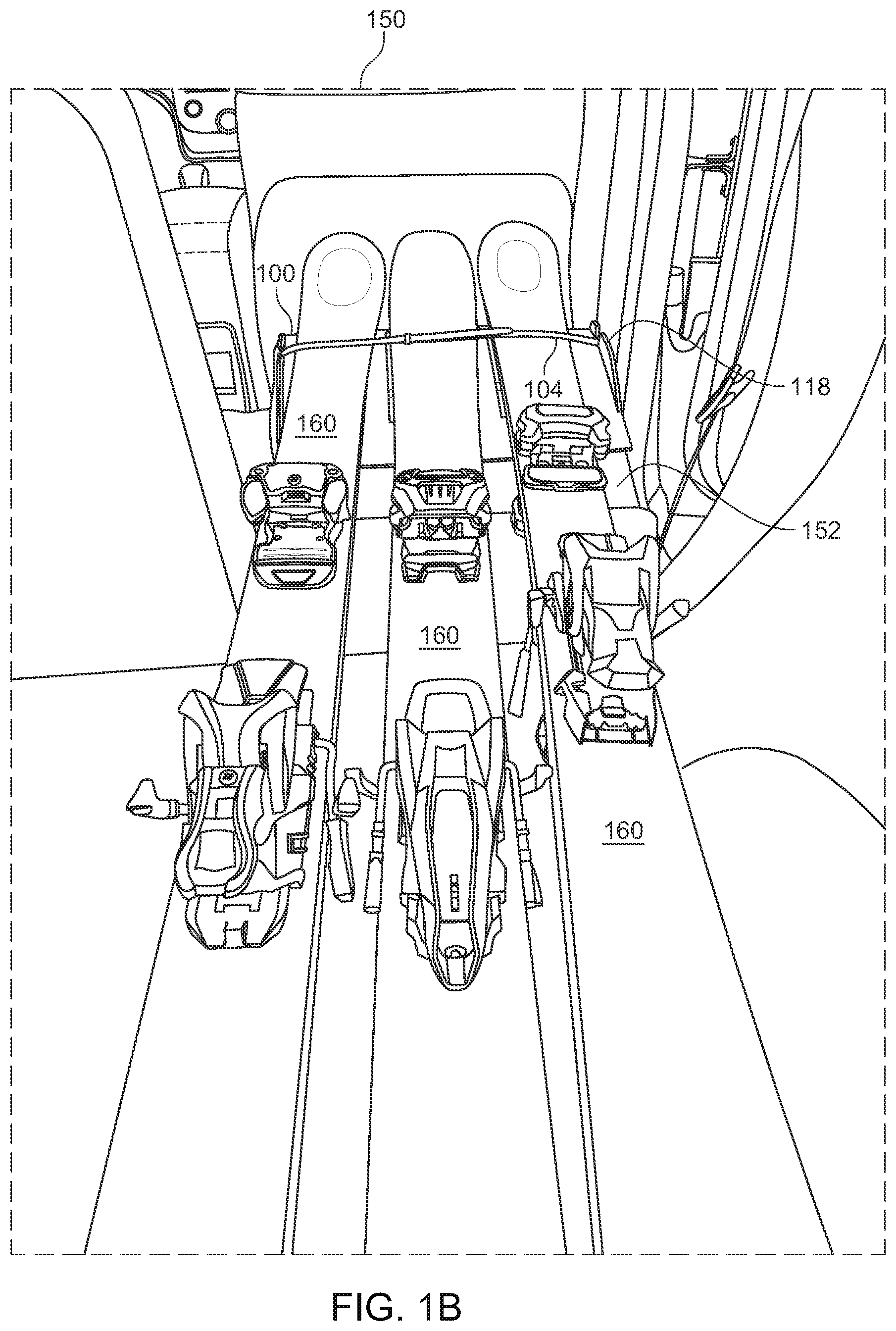 Patent US11772571 Figure 2 – Ski rack for interior of vehicle