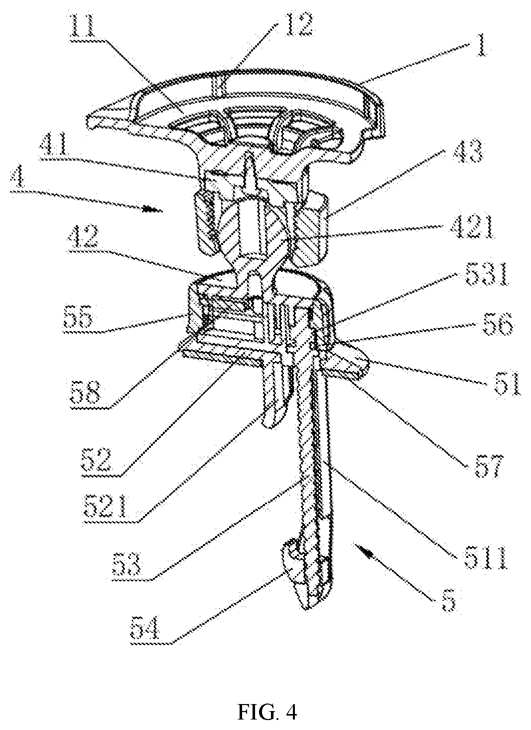 Patent US11772573 Figure 4 – Vehicle-mounted bracket