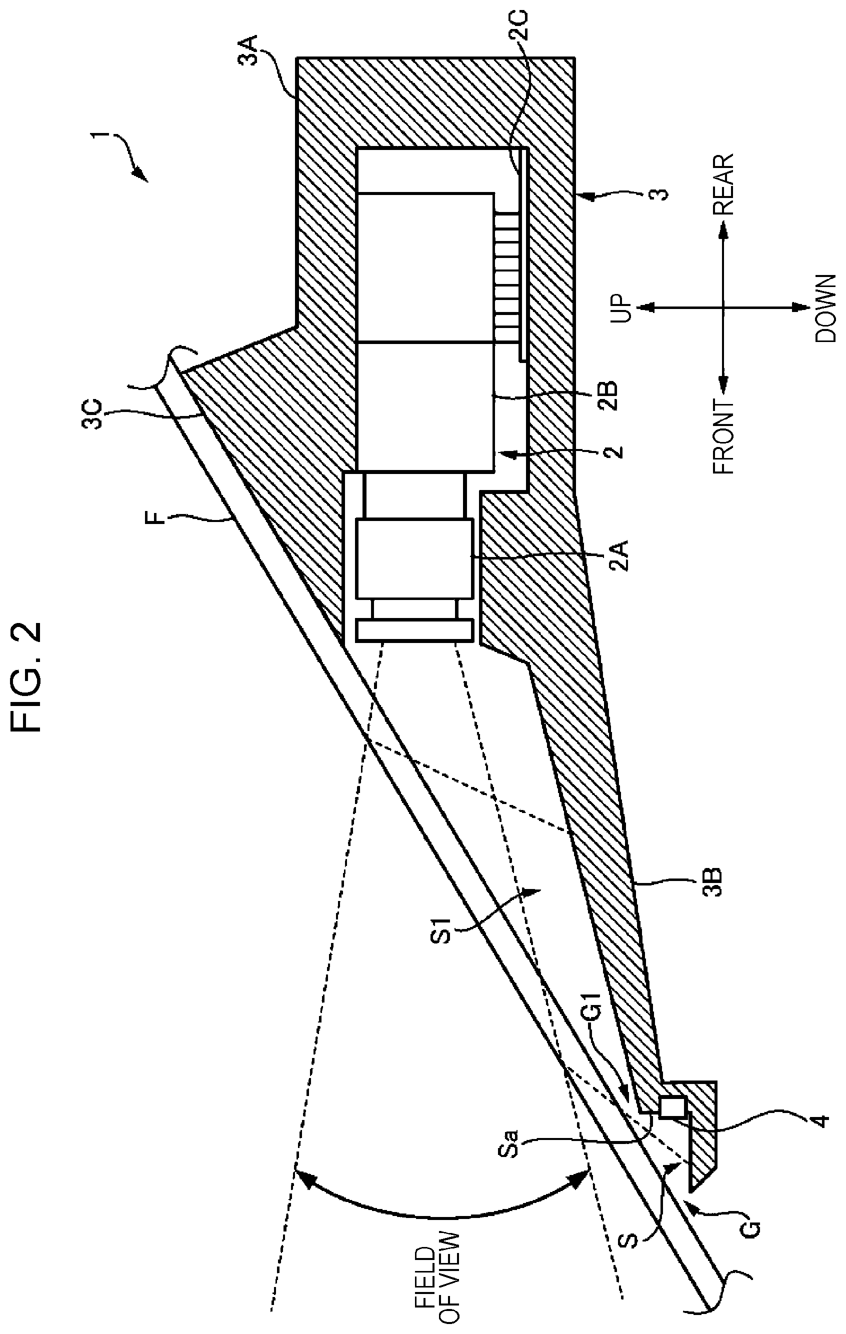 Patent US11772575 Figure 2 – In-vehicle camera device and vehicle