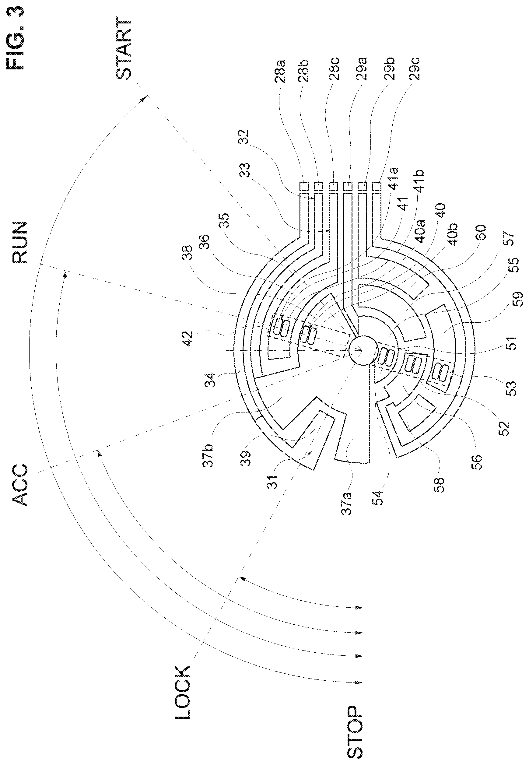 Patent US11772584 Figure 3 – Motor vehicle ignition switch and ignition device provided with this ignition switch