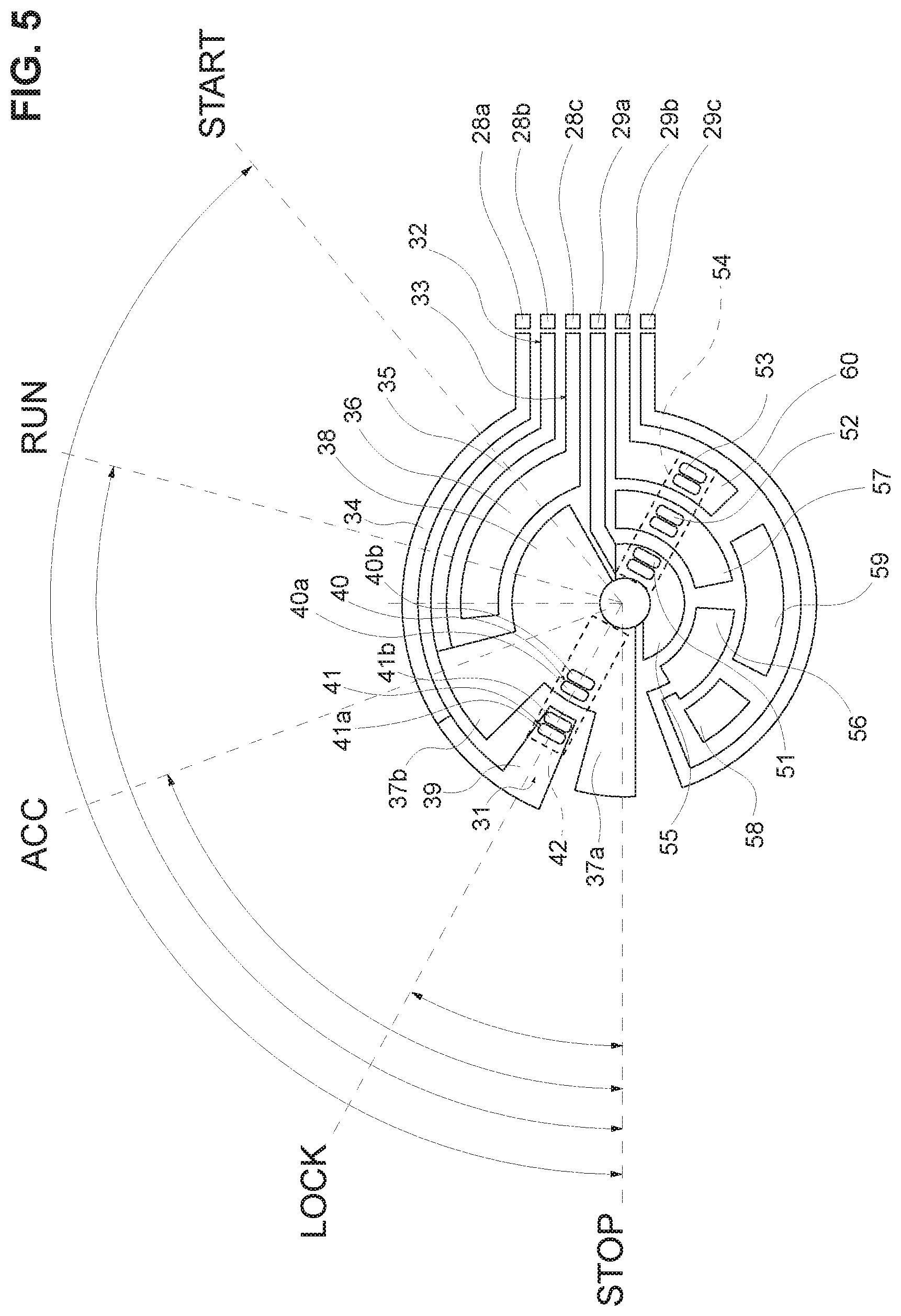 Patent US11772584 Figure 5 – Motor vehicle ignition switch and ignition device provided with this ignition switch