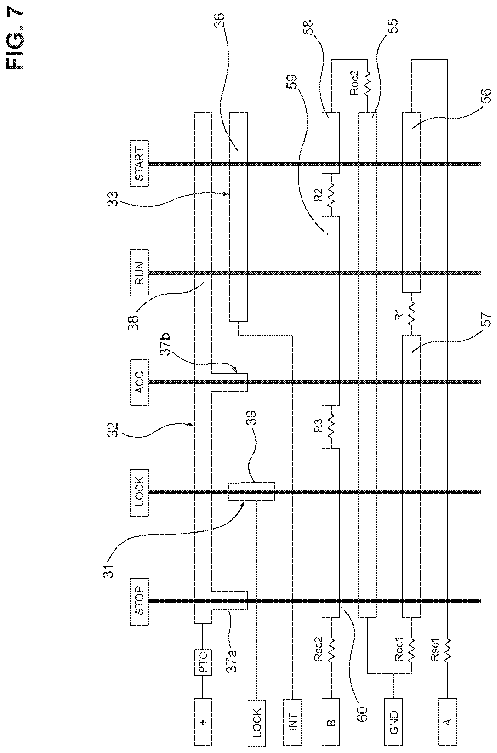 Patent US11772584 Figure 7 – Motor vehicle ignition switch and ignition device provided with this ignition switch