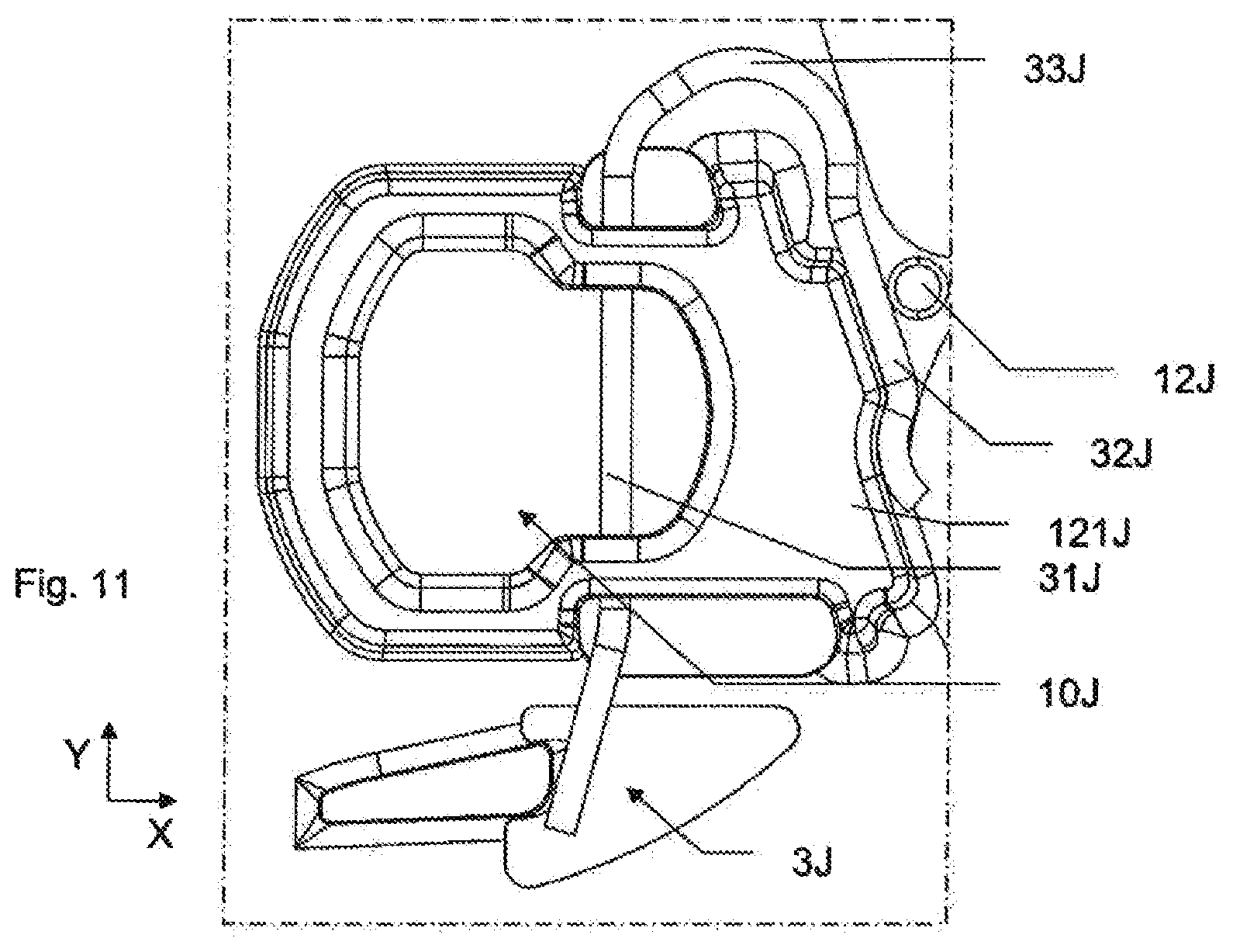 Patent US11772591 Figure 6 – Device for removably mounting an airbag module on a steering wheel