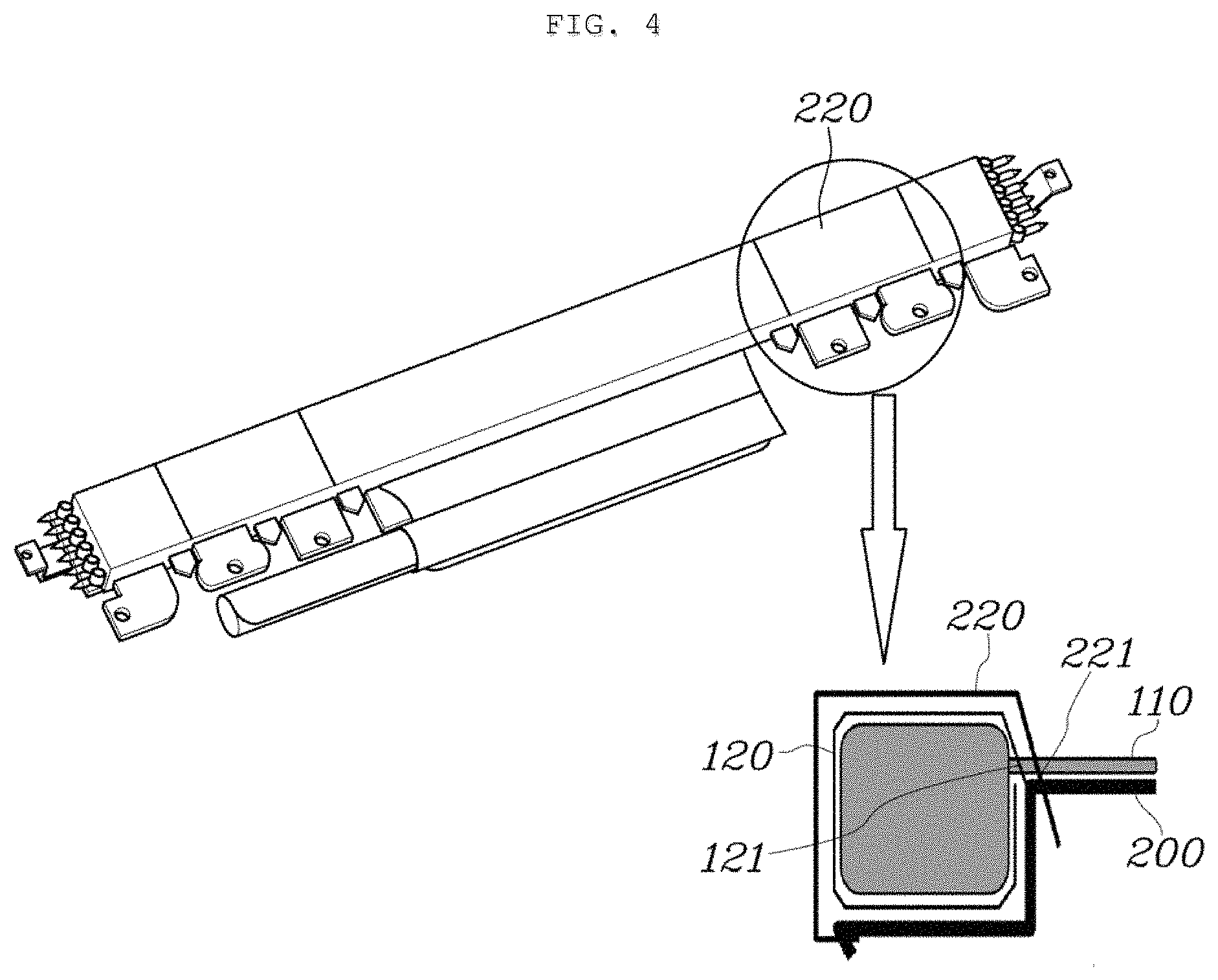 Patent US11772594 Figure 4 – Vehicle roof airbag with binding parts