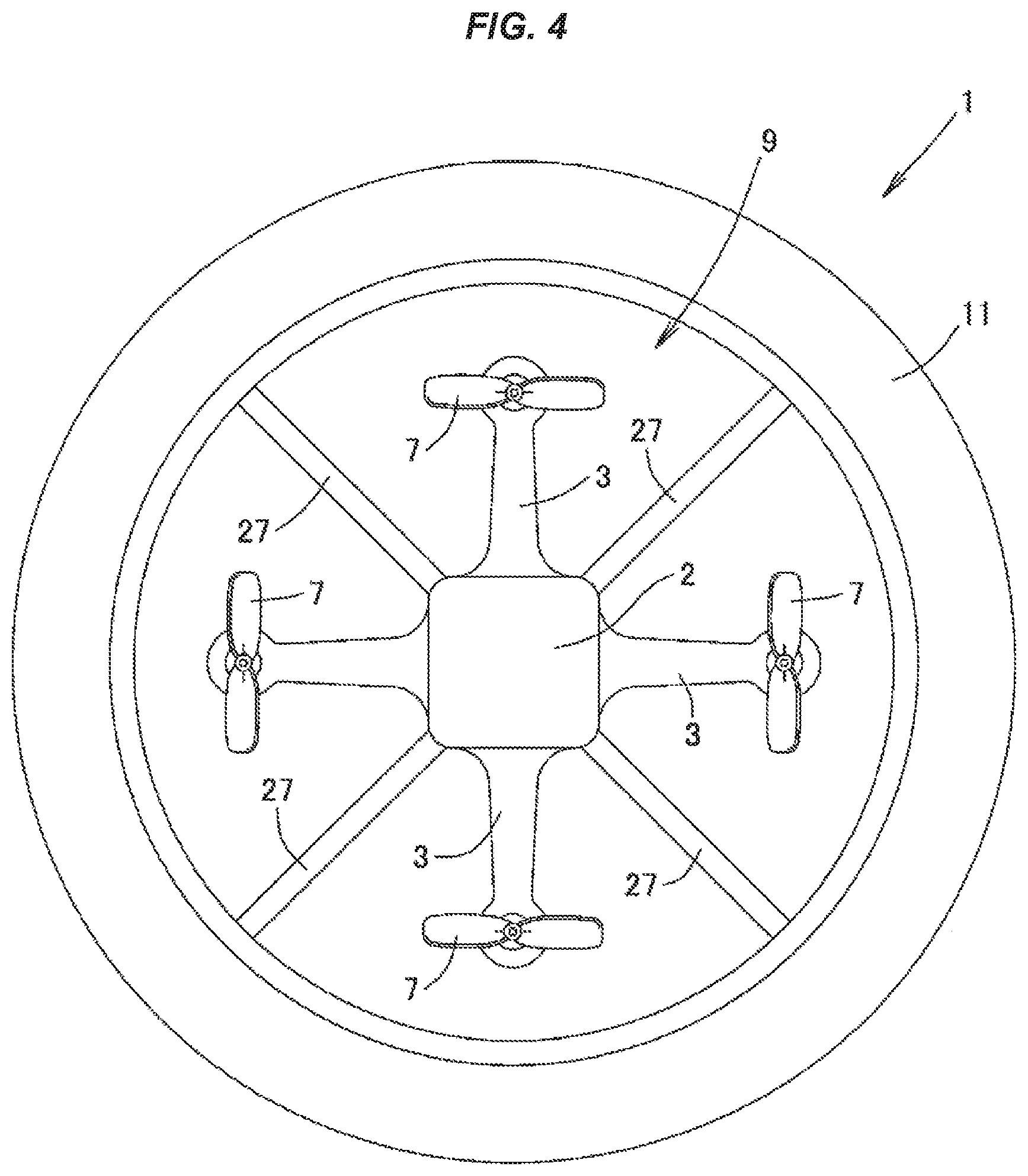 Patent US11772597 Figure 3 – Drone with airbag