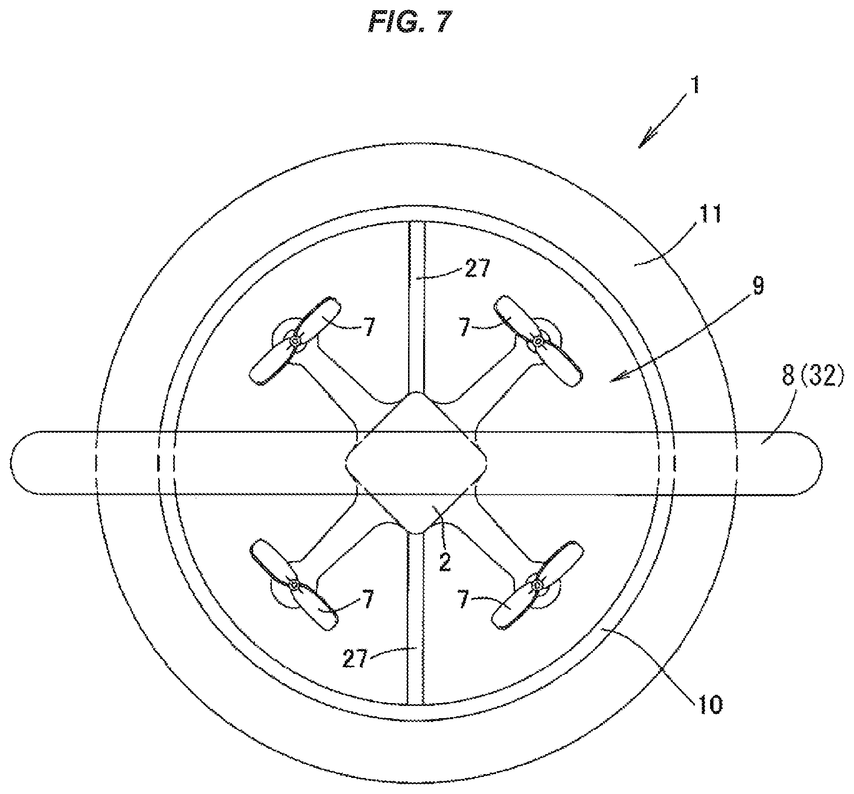 Patent US11772597 Figure 5 – Drone with airbag