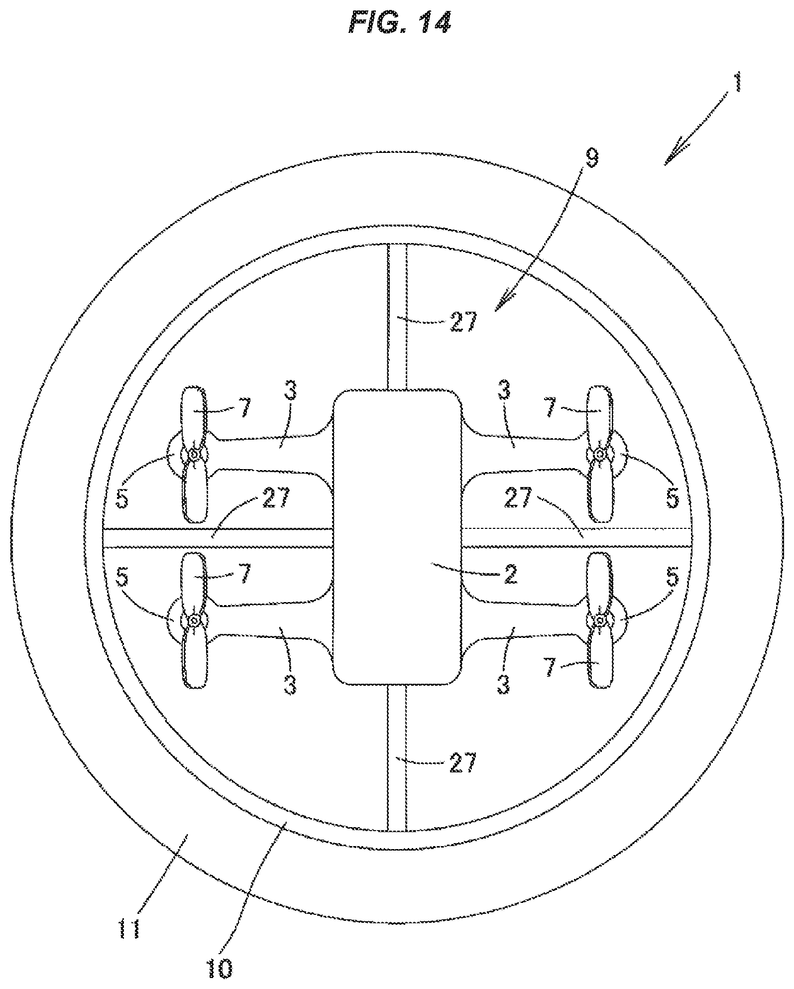 Patent US11772597 Figure 10 – Drone with airbag