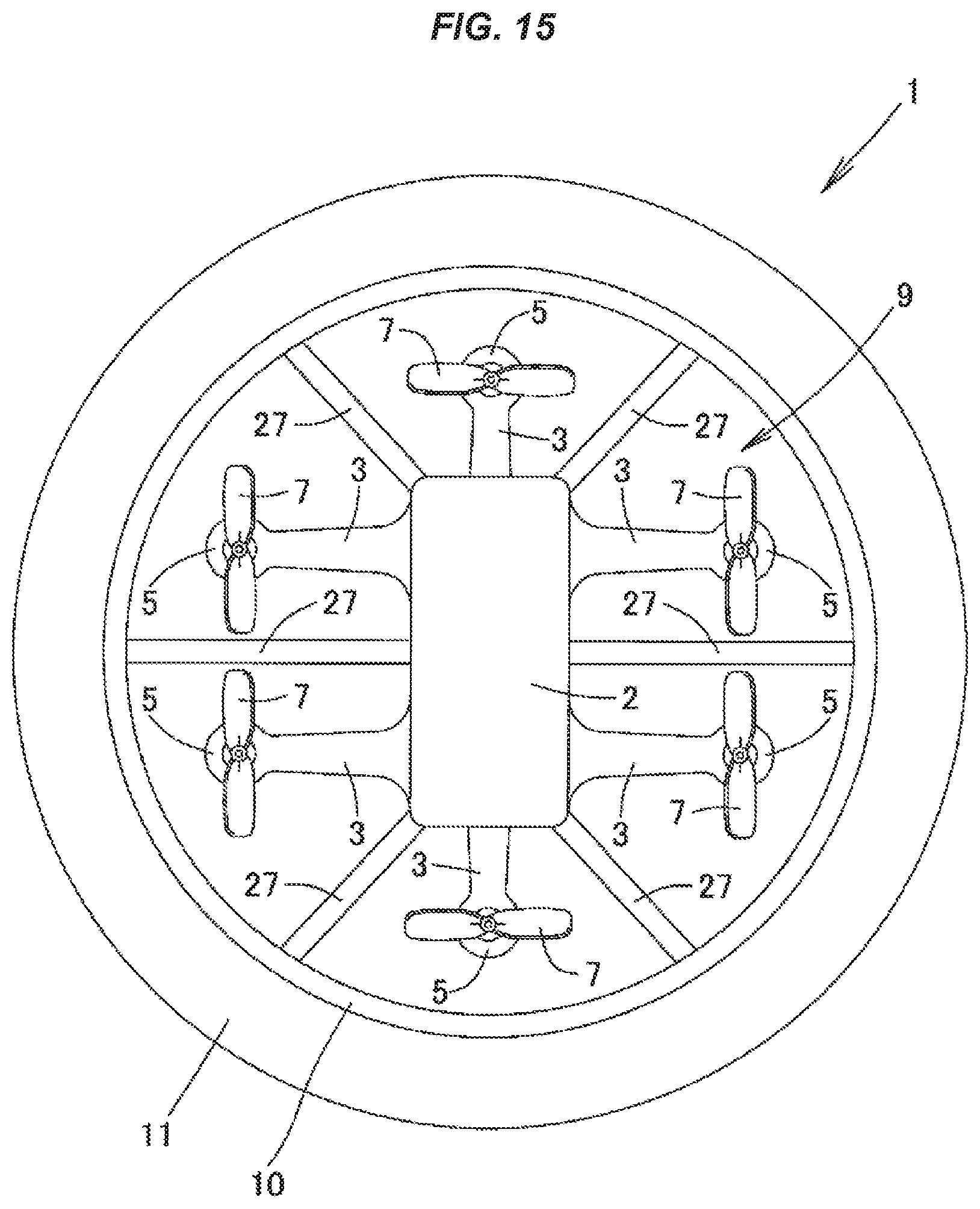 Patent US11772597 Figure 11 – Drone with airbag