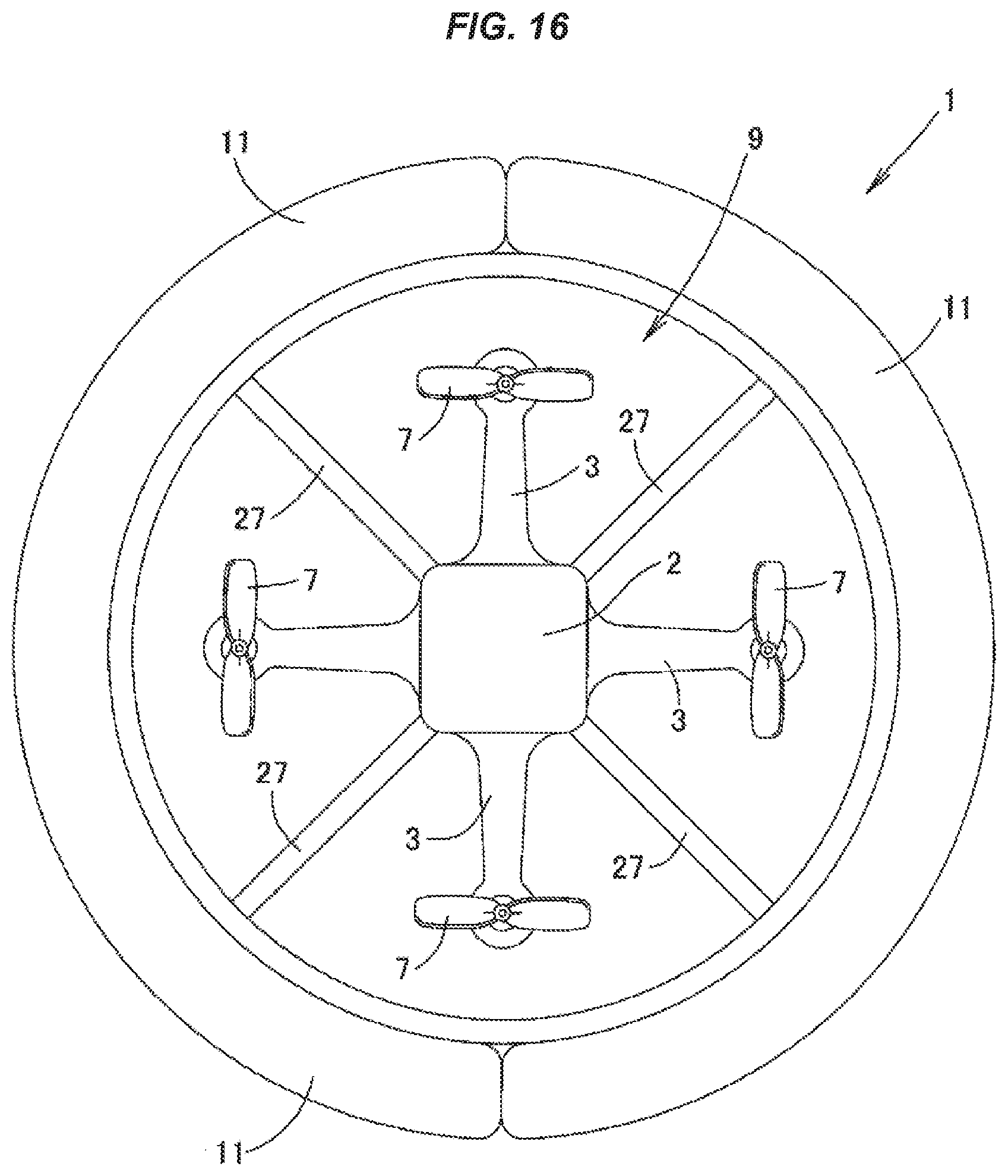Patent US11772597 Figure 12 – Drone with airbag