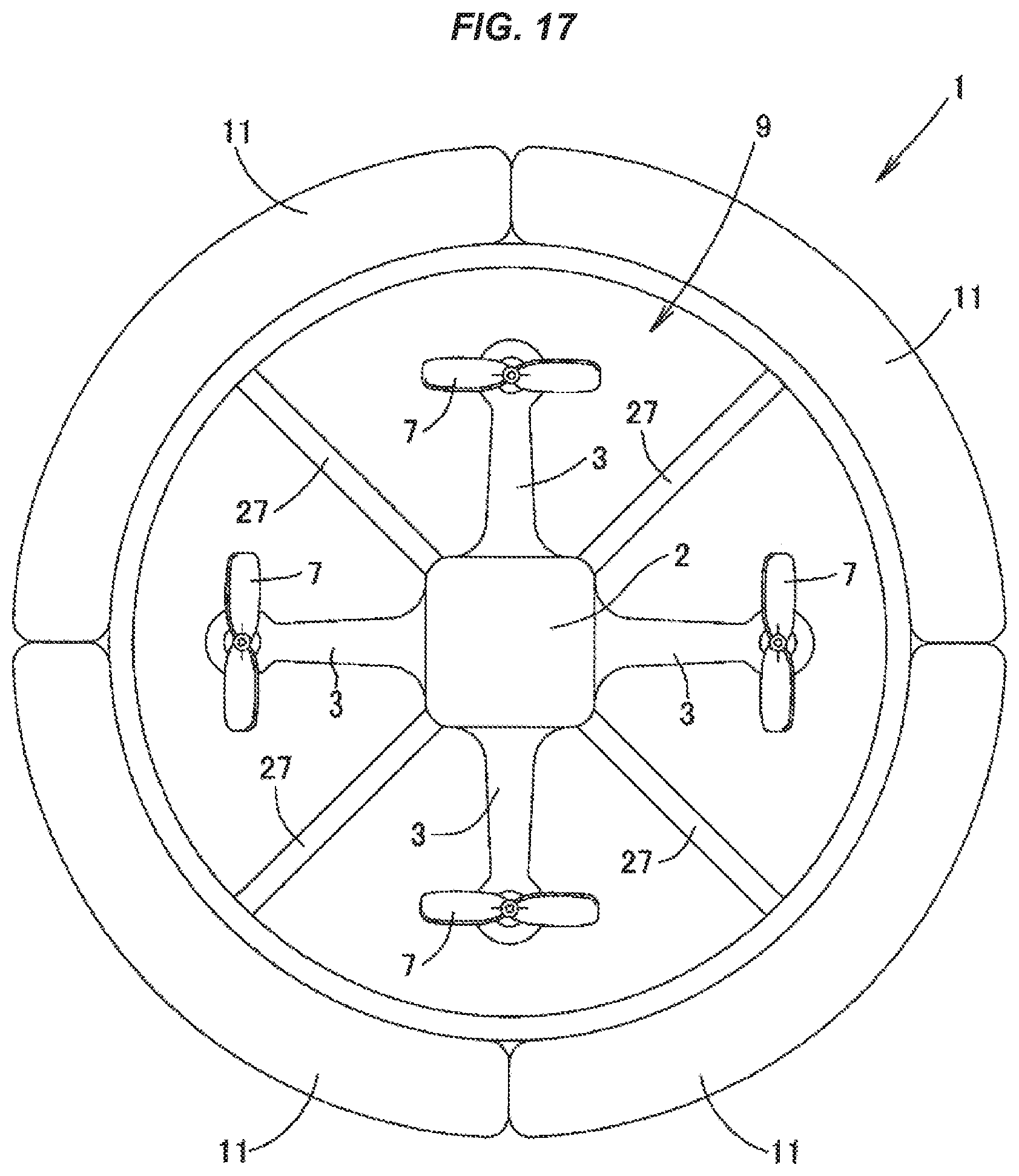 Patent US11772597 Figure 13 – Drone with airbag