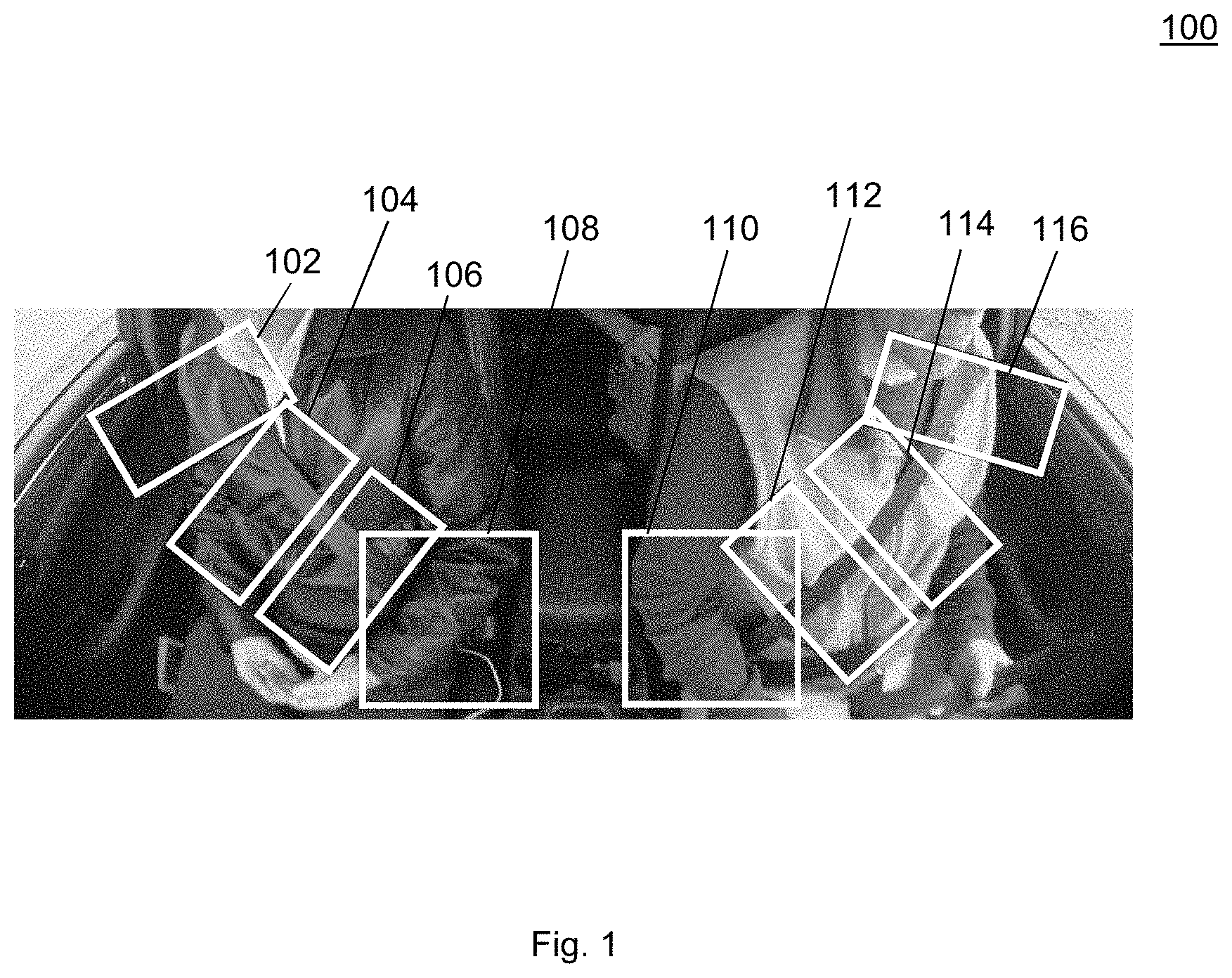 Patent US11772599 — Methods and systems for detecting whether a seat belt is used in a vehicle — Figure 1