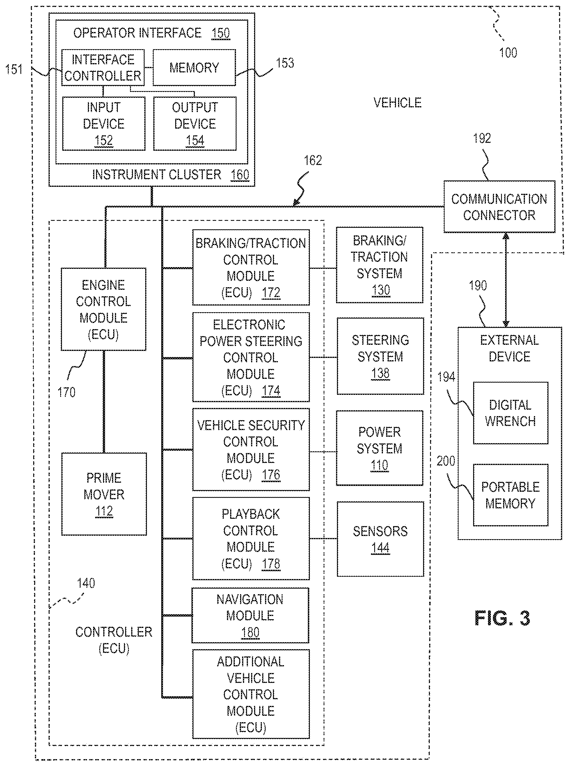 Patent US11772601 Figure 3 – Vehicle security system