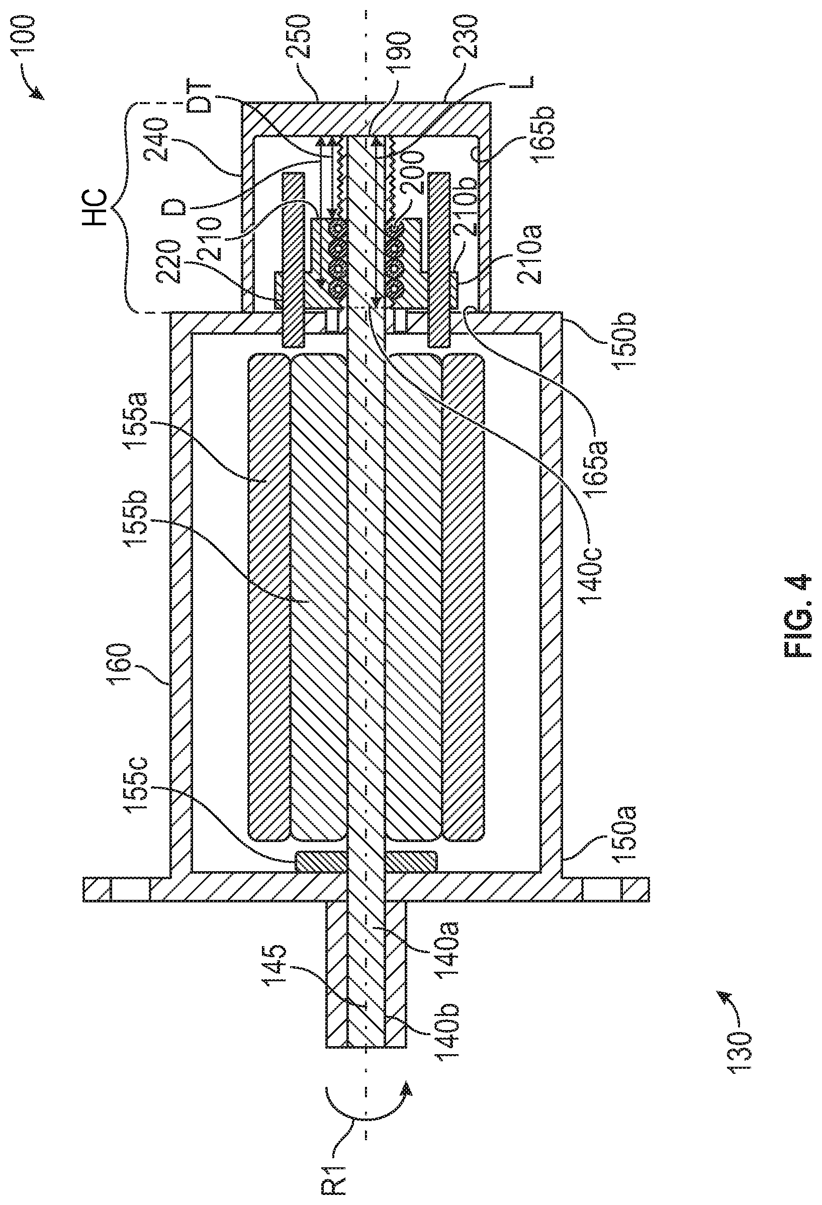 Patent US11772606 Figure 3 – Reversible motor configured with motion stops for aircraft windshield wiper system