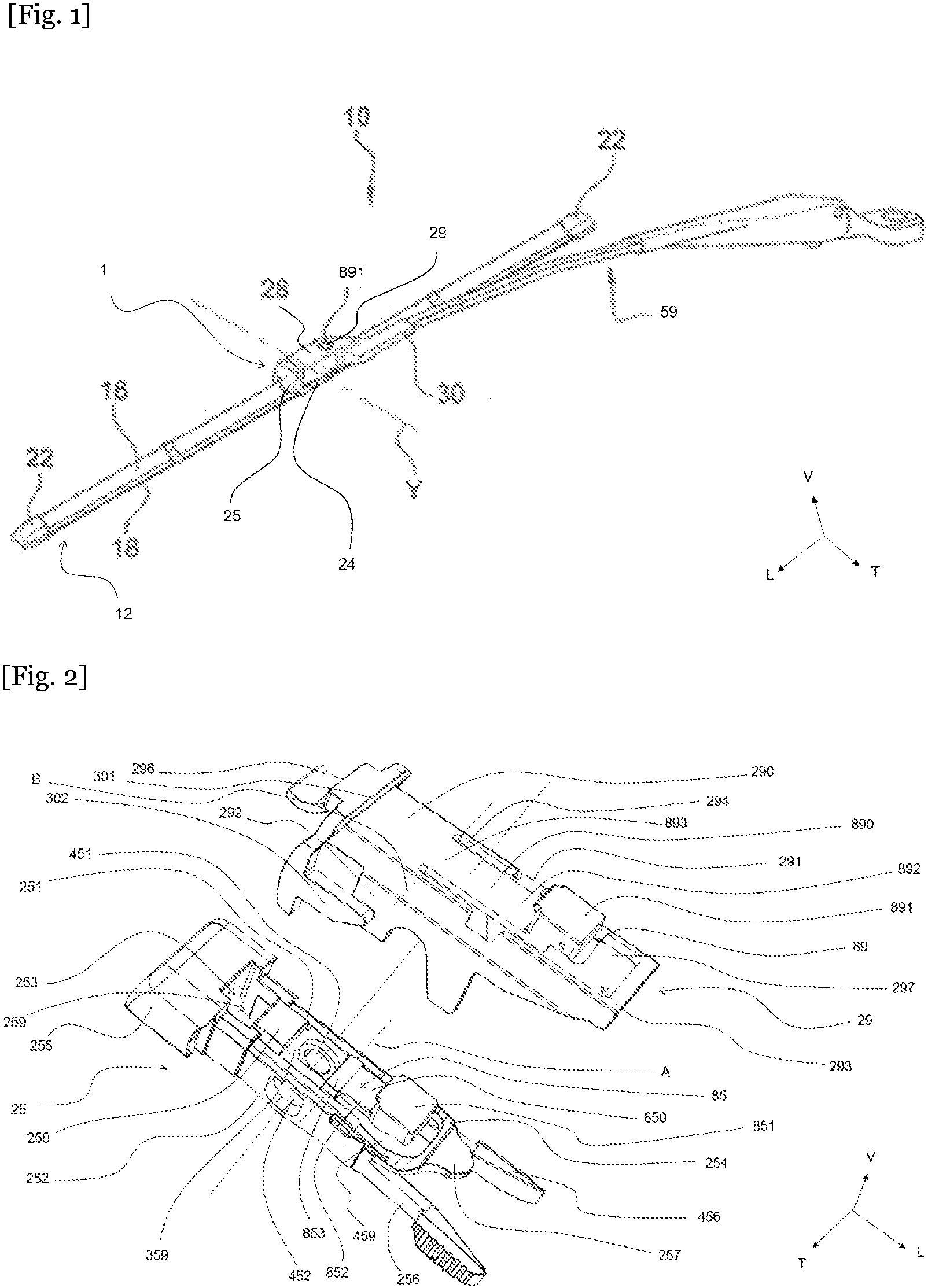 Patent US11772610 Figure 1 – Device for connecting a wiper blade to a driving arm