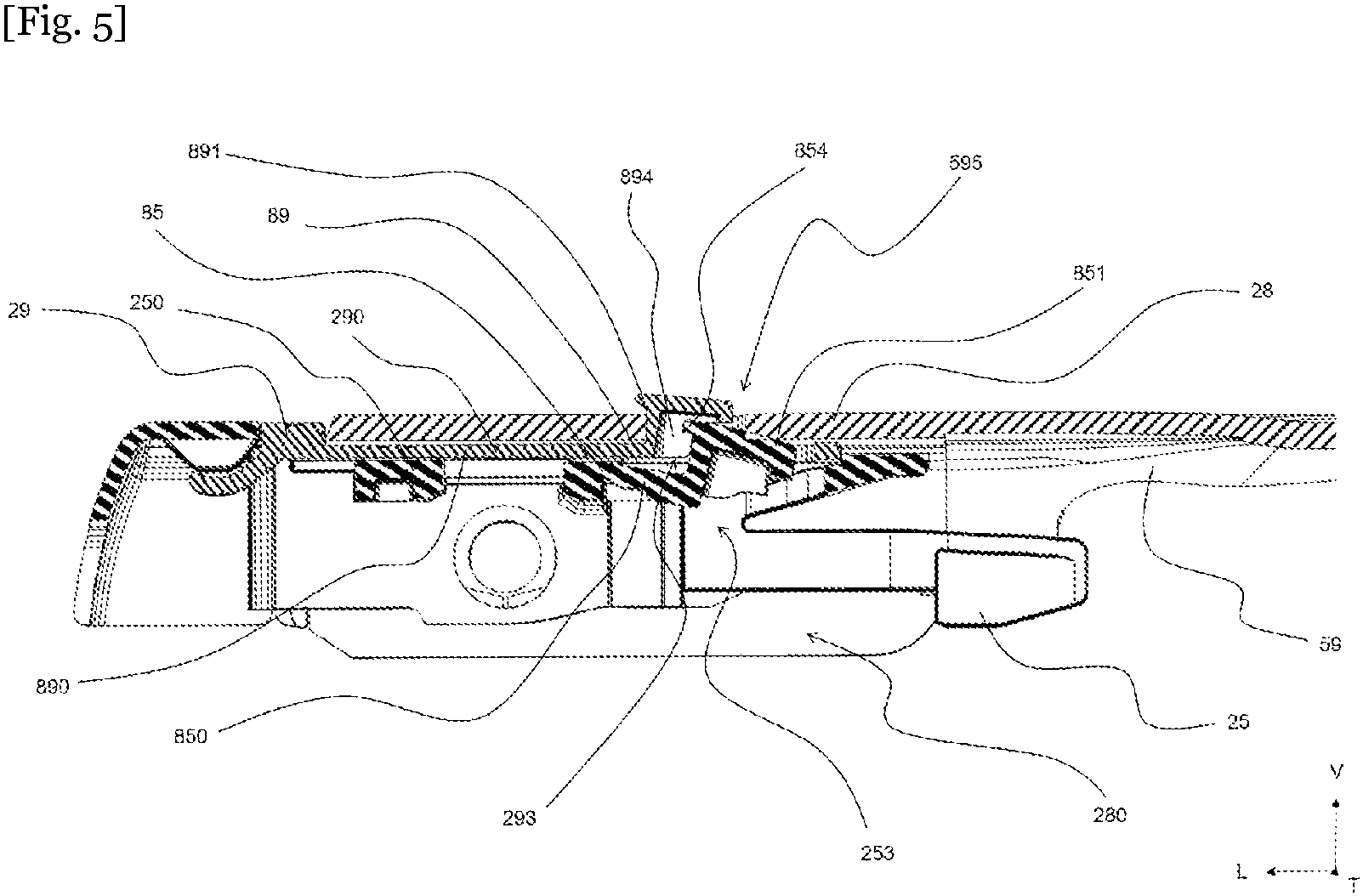 Patent US11772610 Figure 3 – Device for connecting a wiper blade to a driving arm