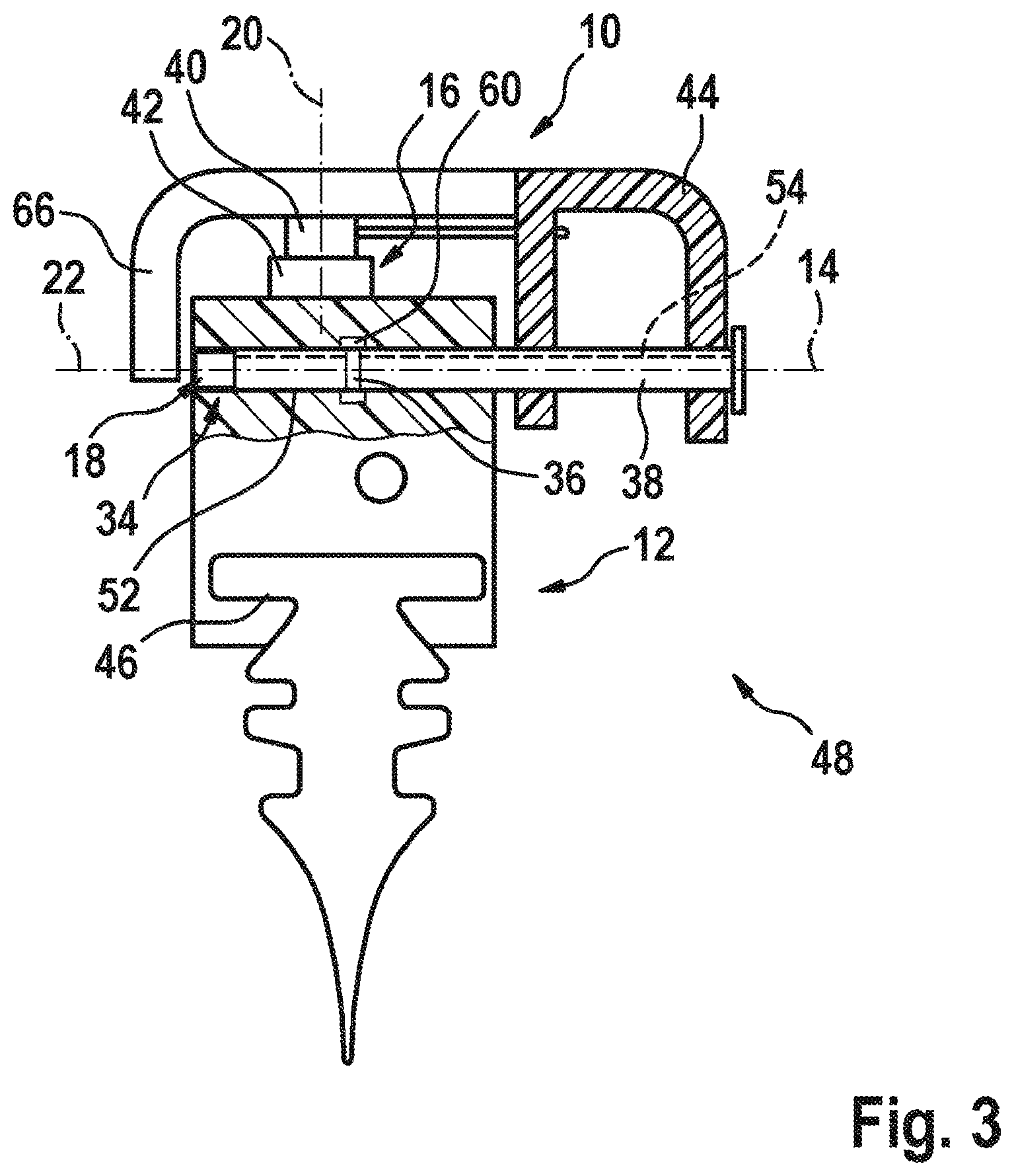 Patent US11772611 Figure 3 – Wiper device and windscreen wiper system having at least one wiper device