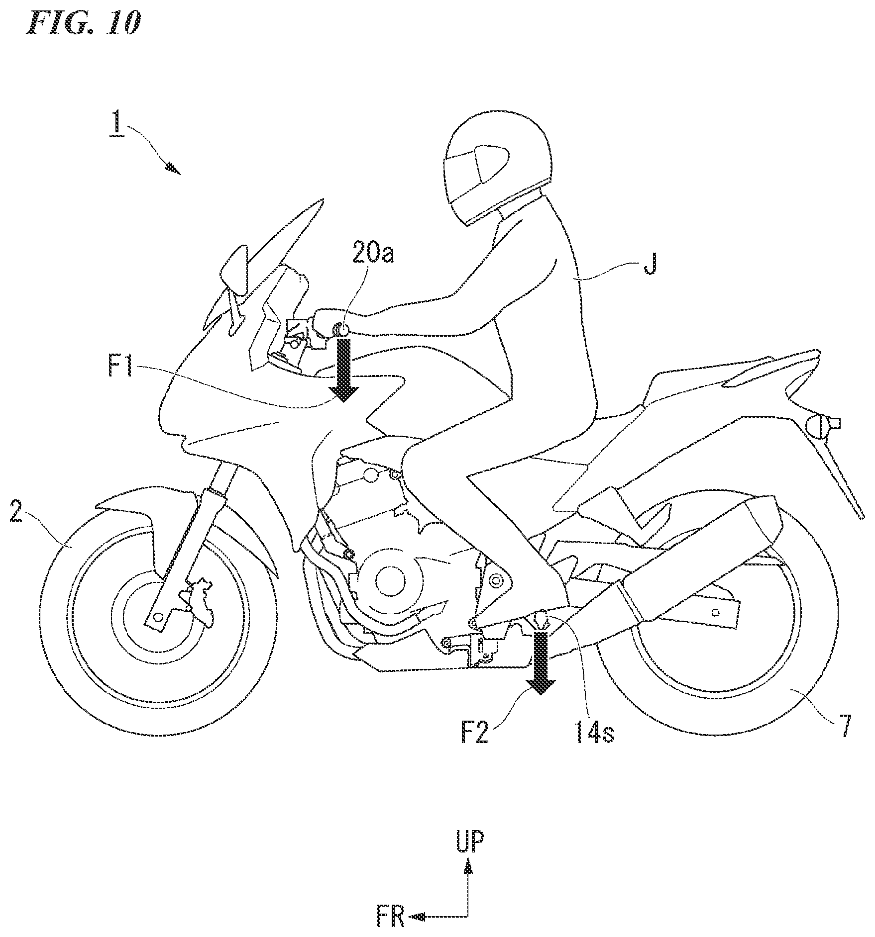 Patent US11772614 Figure 10 – Drive assistance device for saddle type vehicle