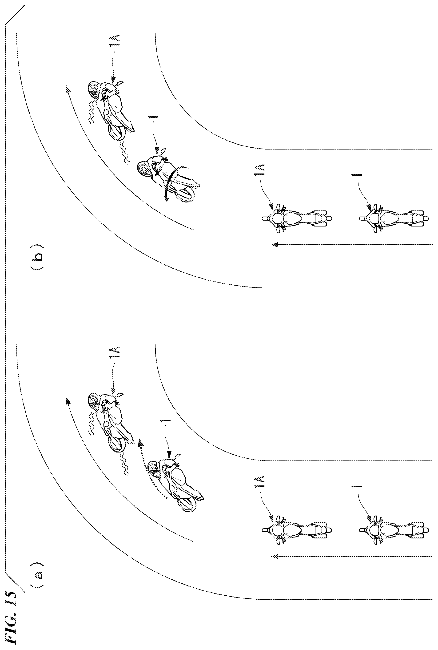 Patent US11772614 Figure 13 – Drive assistance device for saddle type vehicle