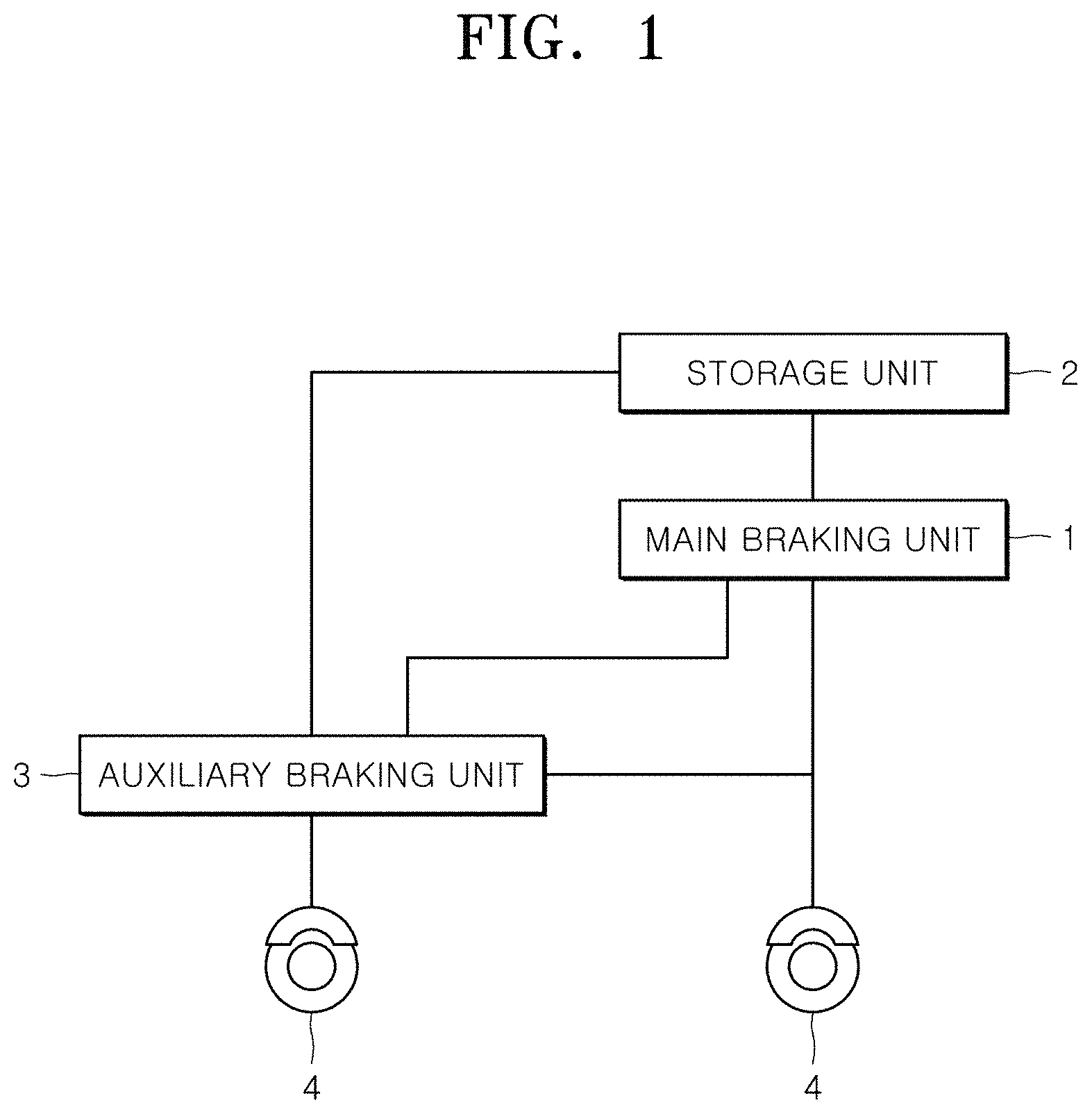 Patent US11772623 — Electronic hydraulic brake device — Figure 1