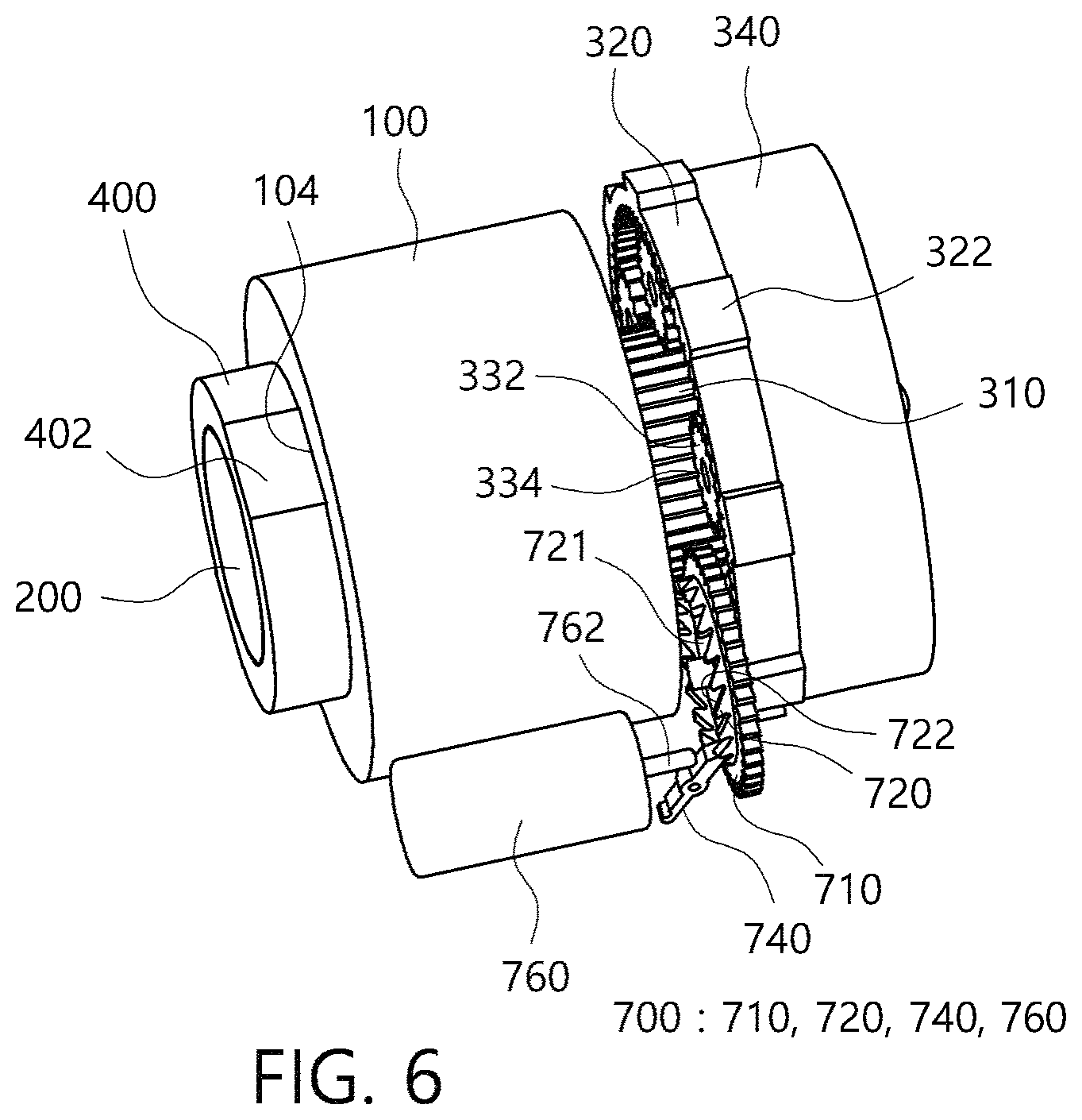Patent US11772625 Figure 6 – Electro-mechanical brake and vehicle having the same