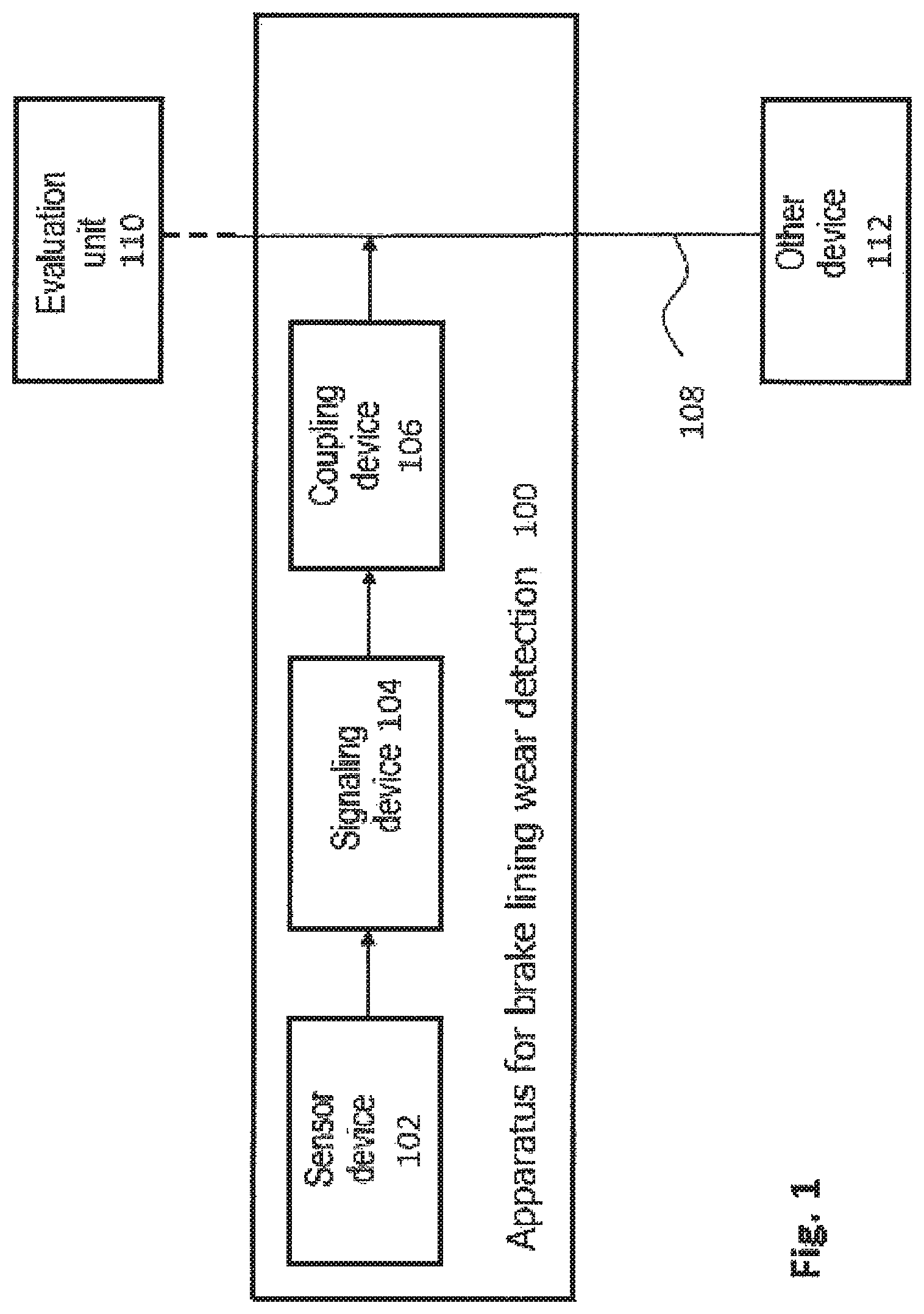 Patent US11772626 Figure 1 – Brake lining wear detection with efficient signal transmission