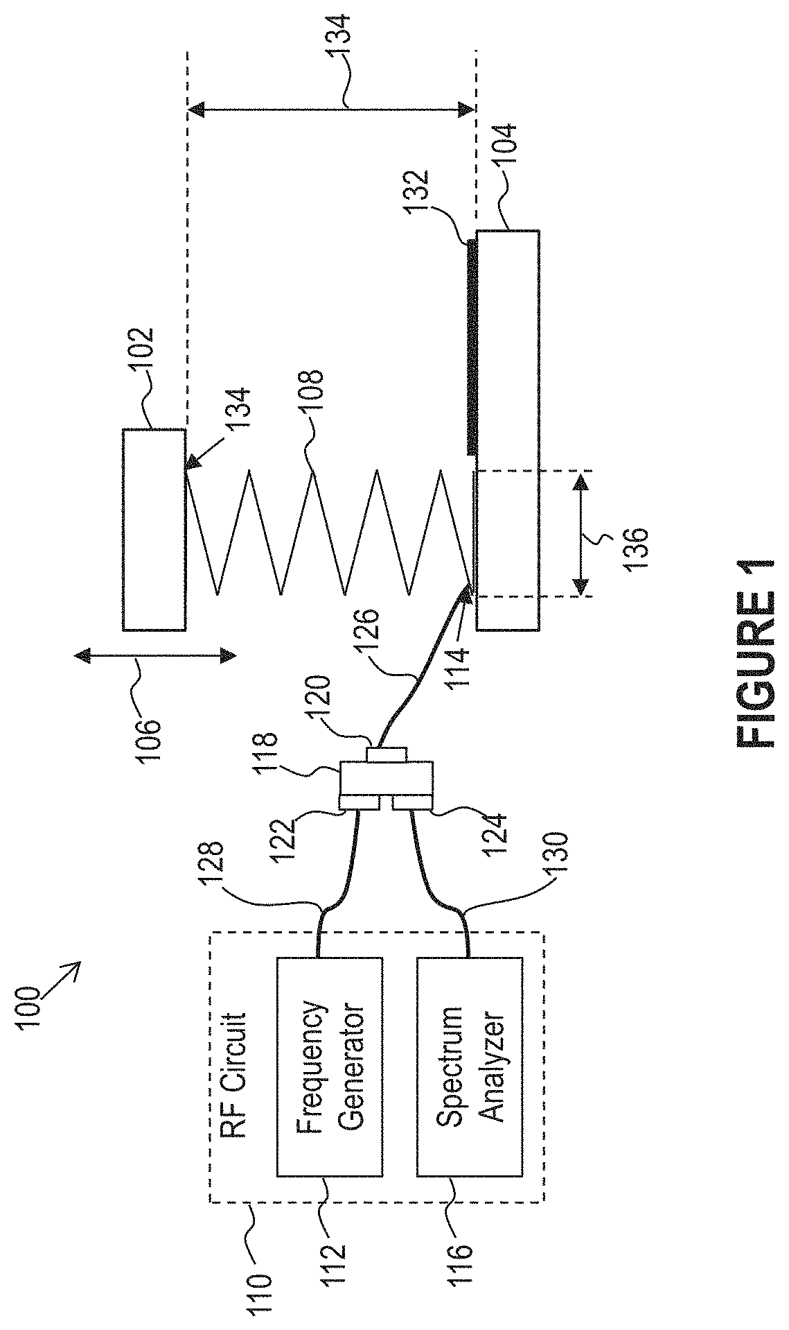 Patent US11772629 Figure 1 – System for sensing a position of a first member relative to a second member based on a radio frequency characteristic of a bias member