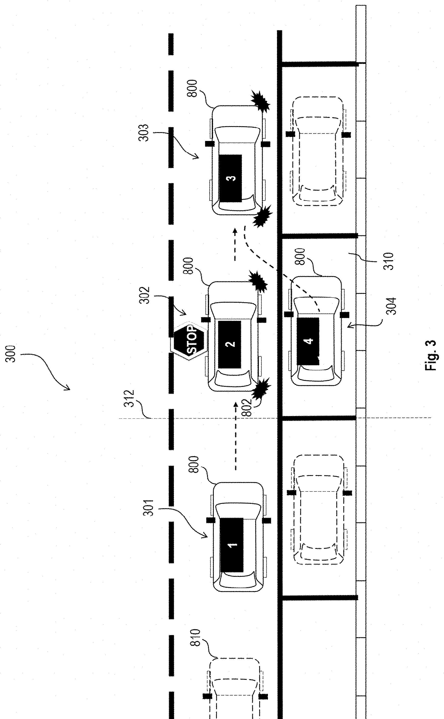 Patent US11772635 Figure 3 – Automated parking assist system for parking a vehicle in a parking spot