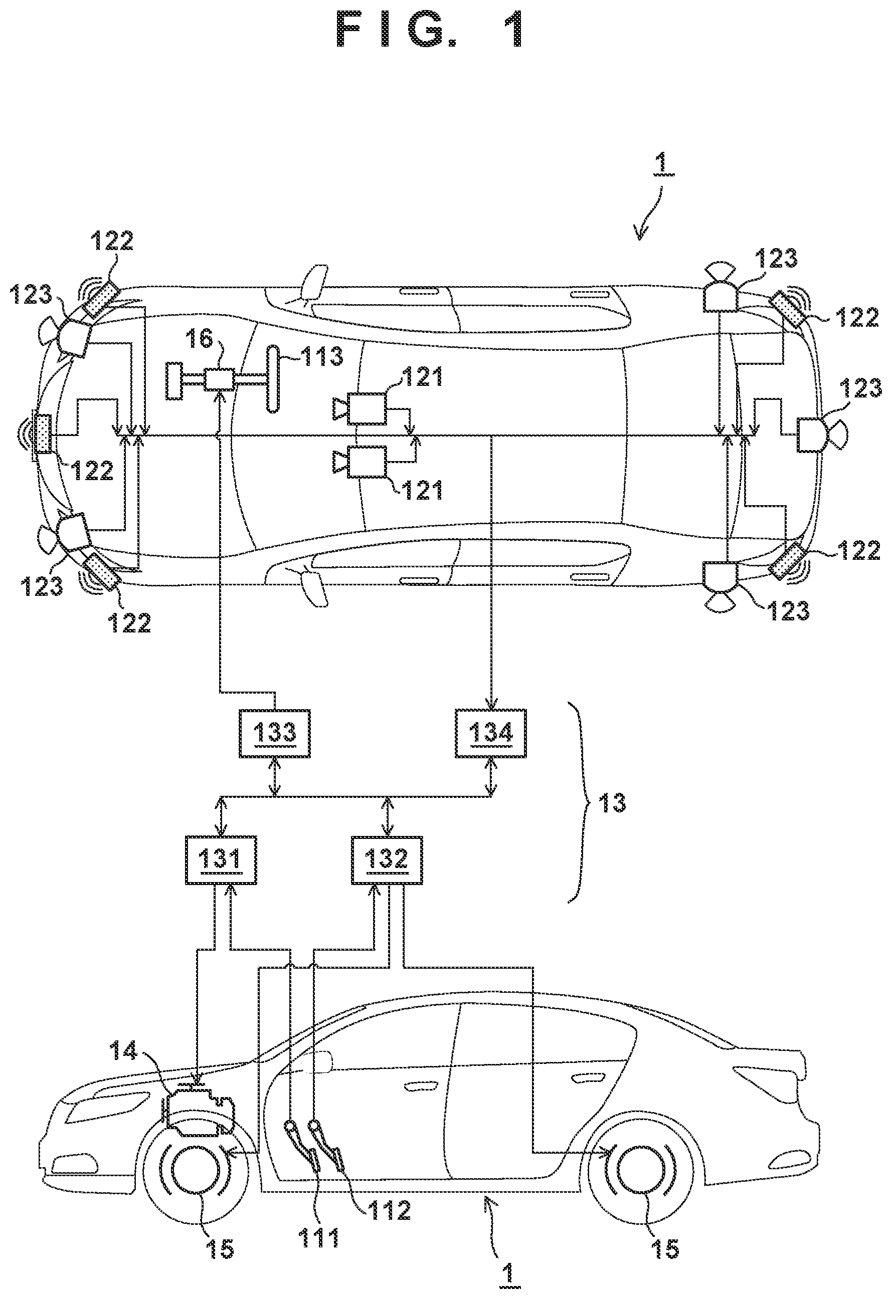 Patent US11772639 Figure 1 – Controlling apparatus and vehicle