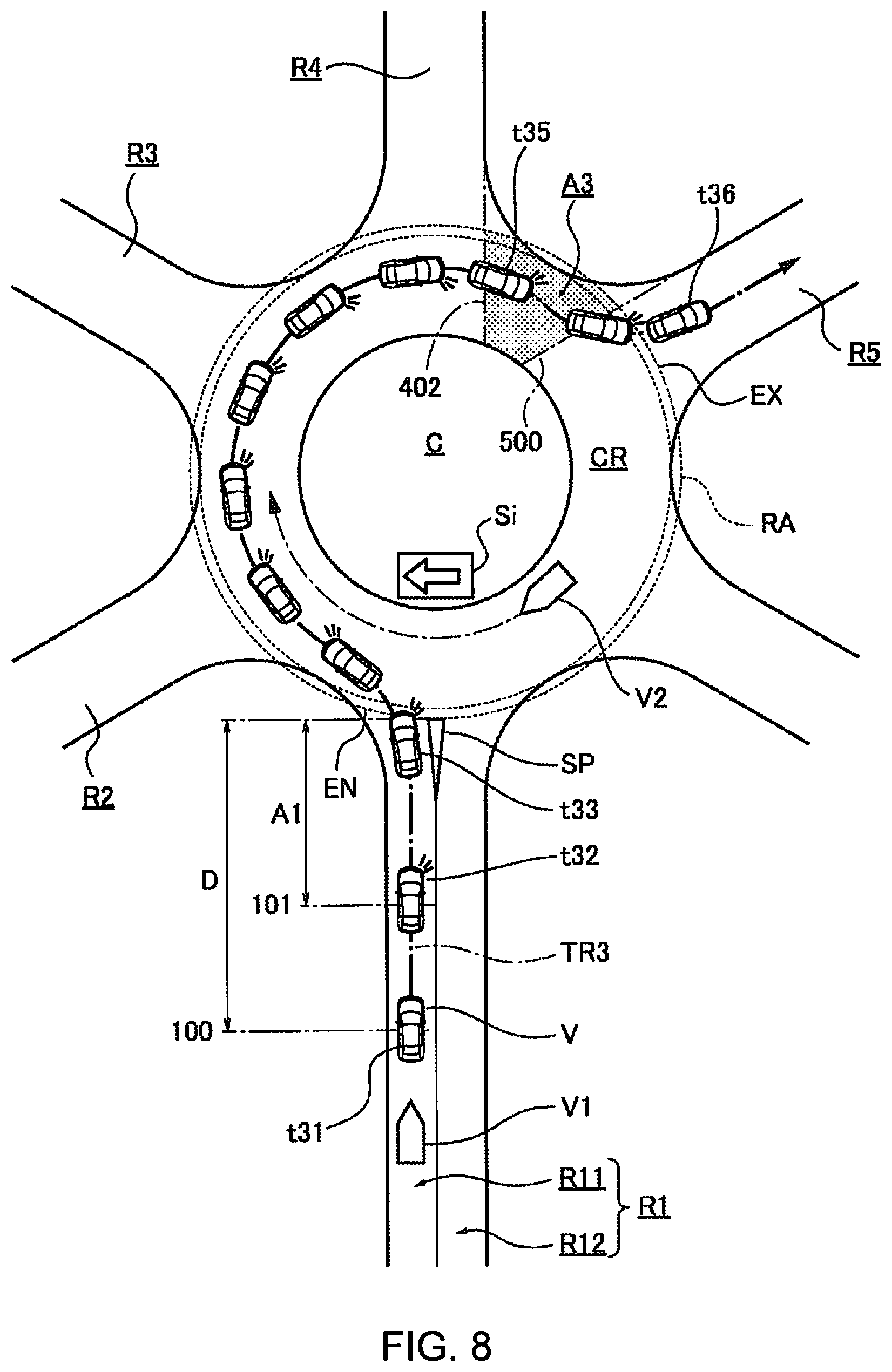 Patent US11772646 Figure 8 – Driving assist method and driving assist device