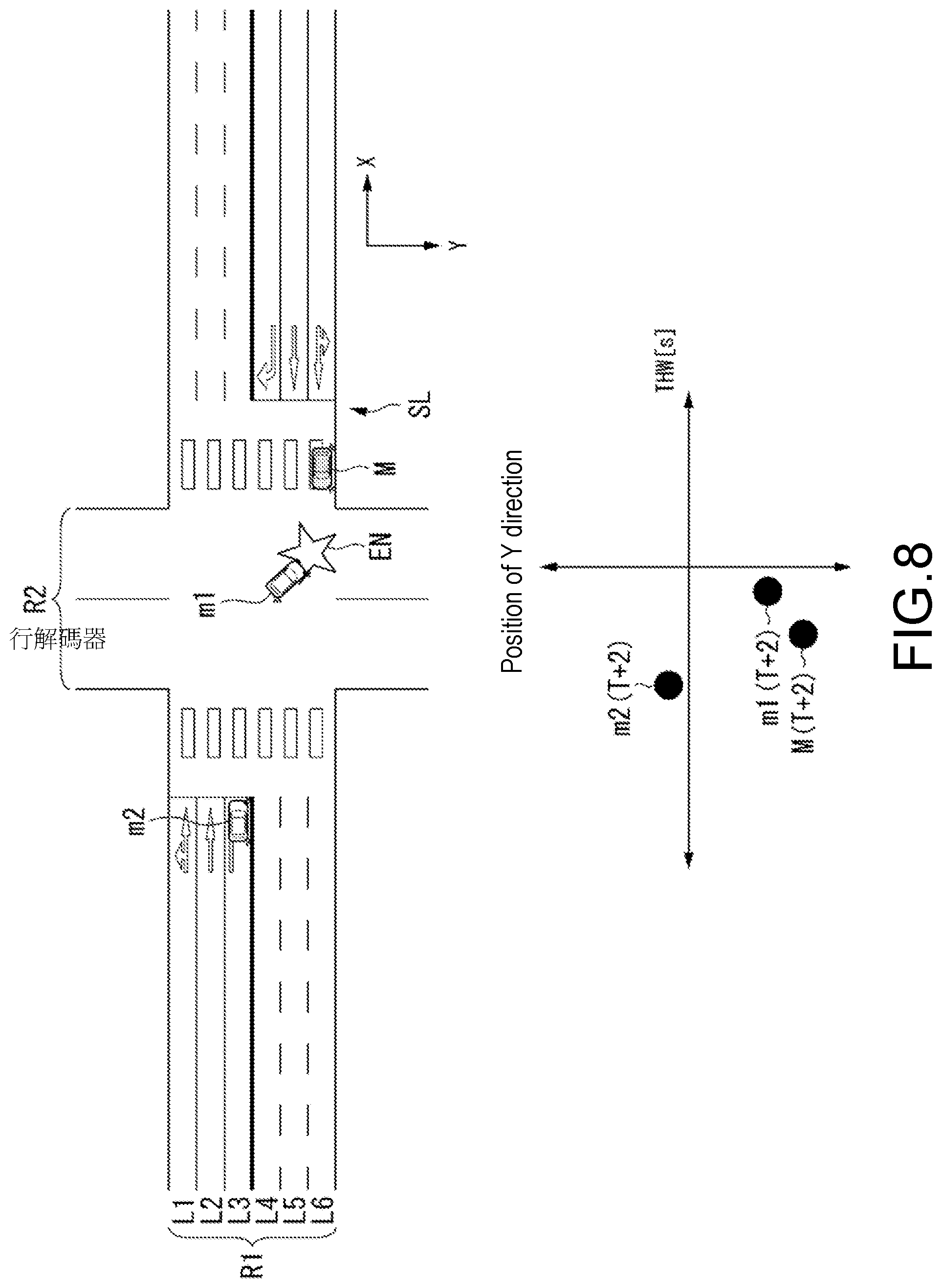 Patent US11772653 Figure 8 – Vehicle control device, vehicle control method, and non-transitory computer readable storage medium
