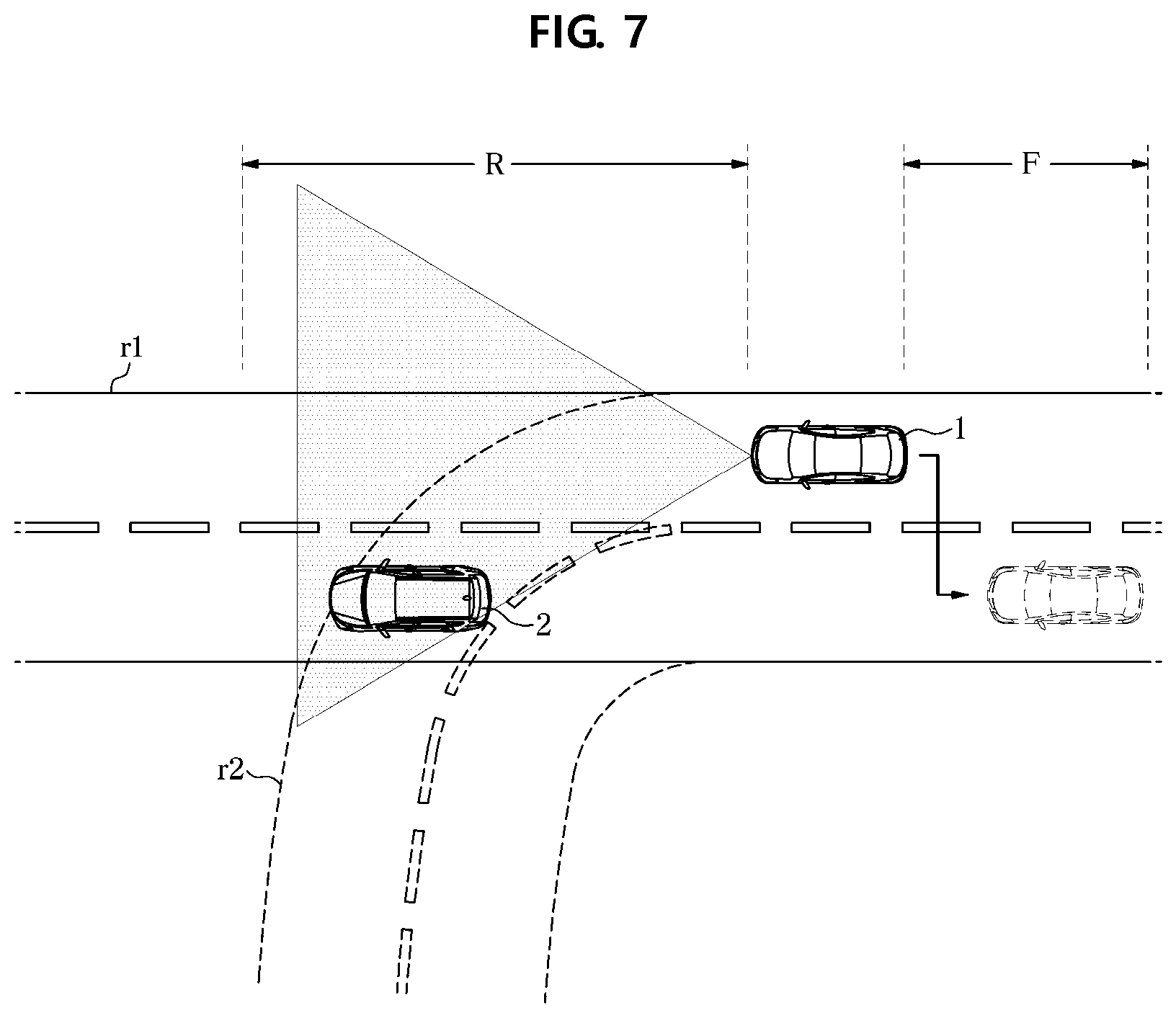 Patent US11772655 Figure 7 – Advanced driver assistance system, vehicle having the same, and method of controlling vehicle