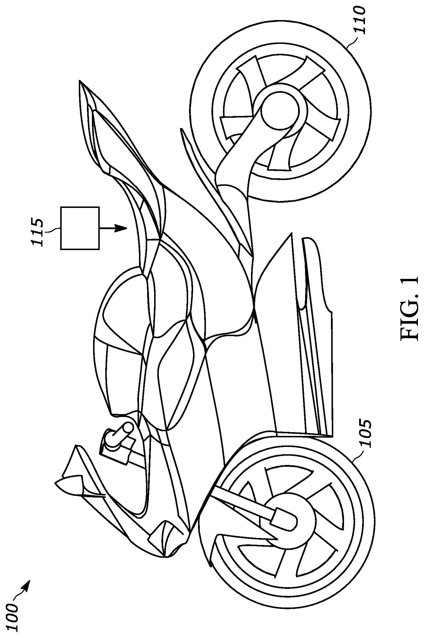 Patent US11772662 Figure 1 – Dynamic mass estimation for two and three wheeled vehicles