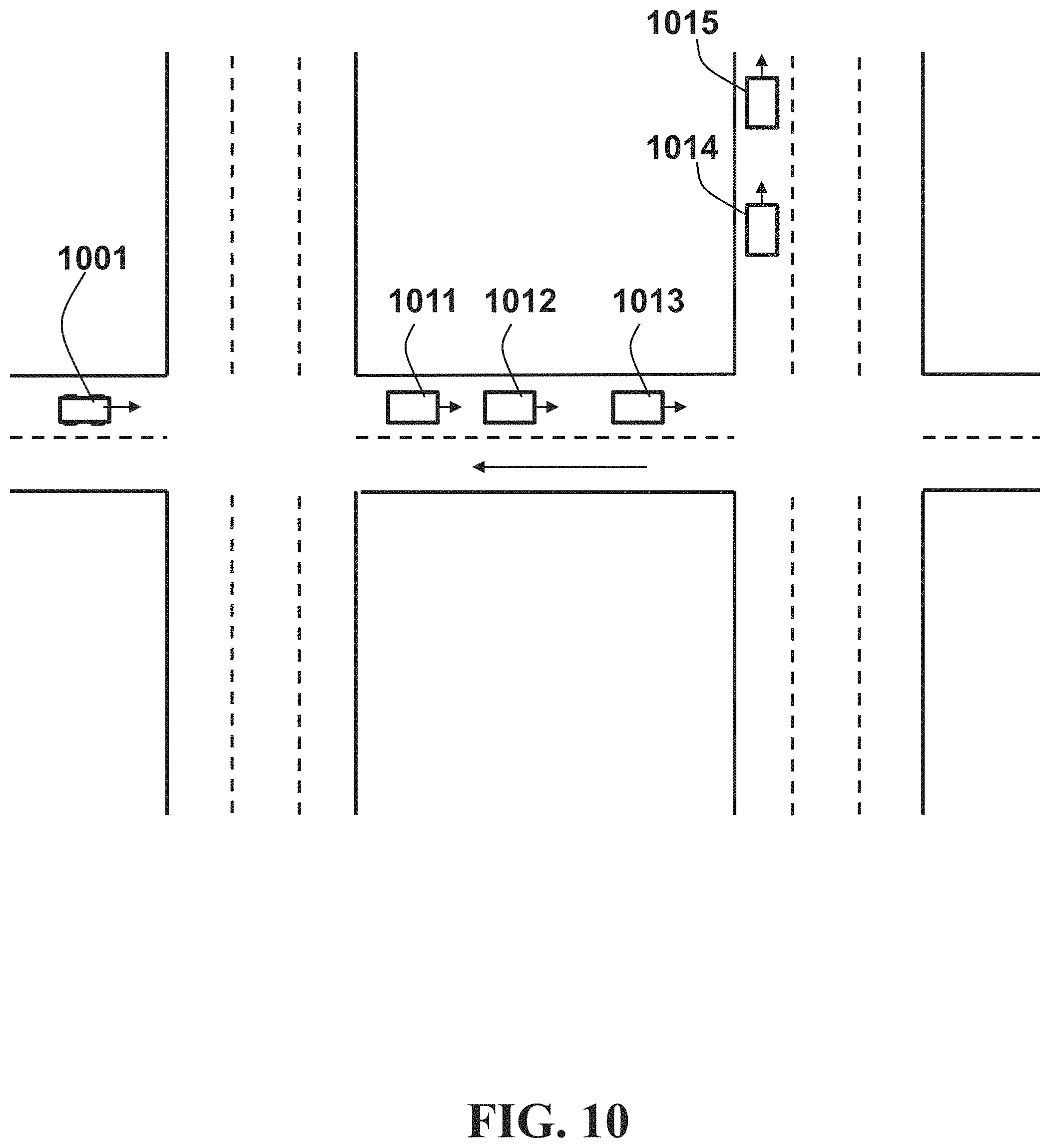 Patent US11772669 Figure 10 – Processing a request signal regarding operation of an autonomous vehicle