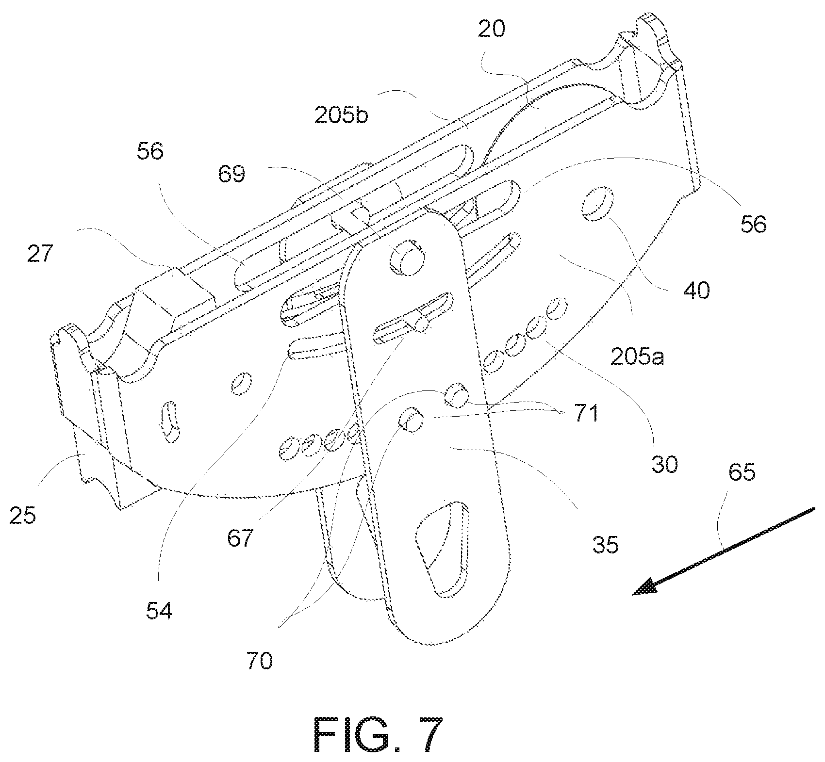 Patent US11772684 Figure 7 – Zipline trolley