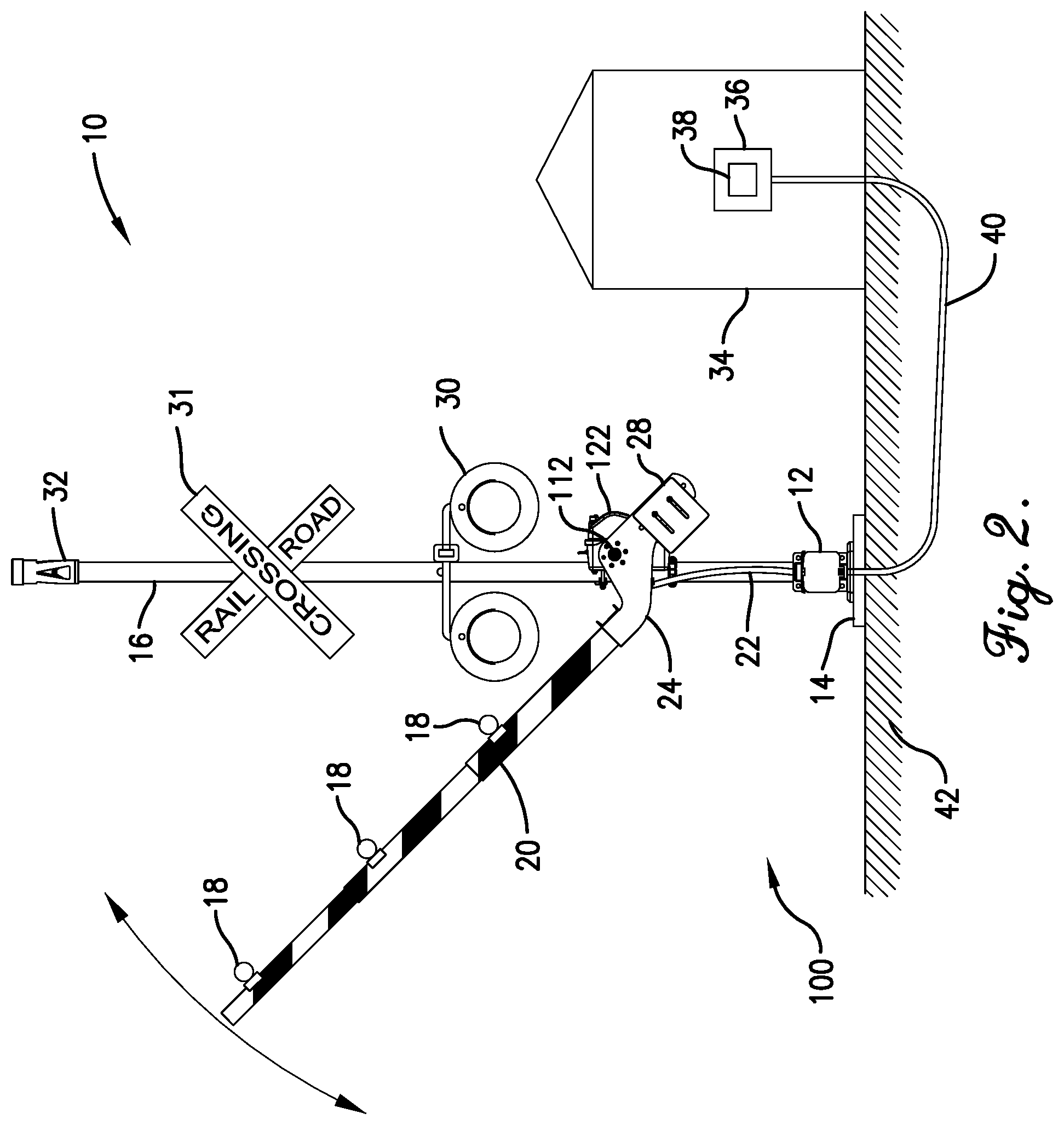 Patent US11772691 Figure 2 – User interface for grade crossing gate controller
