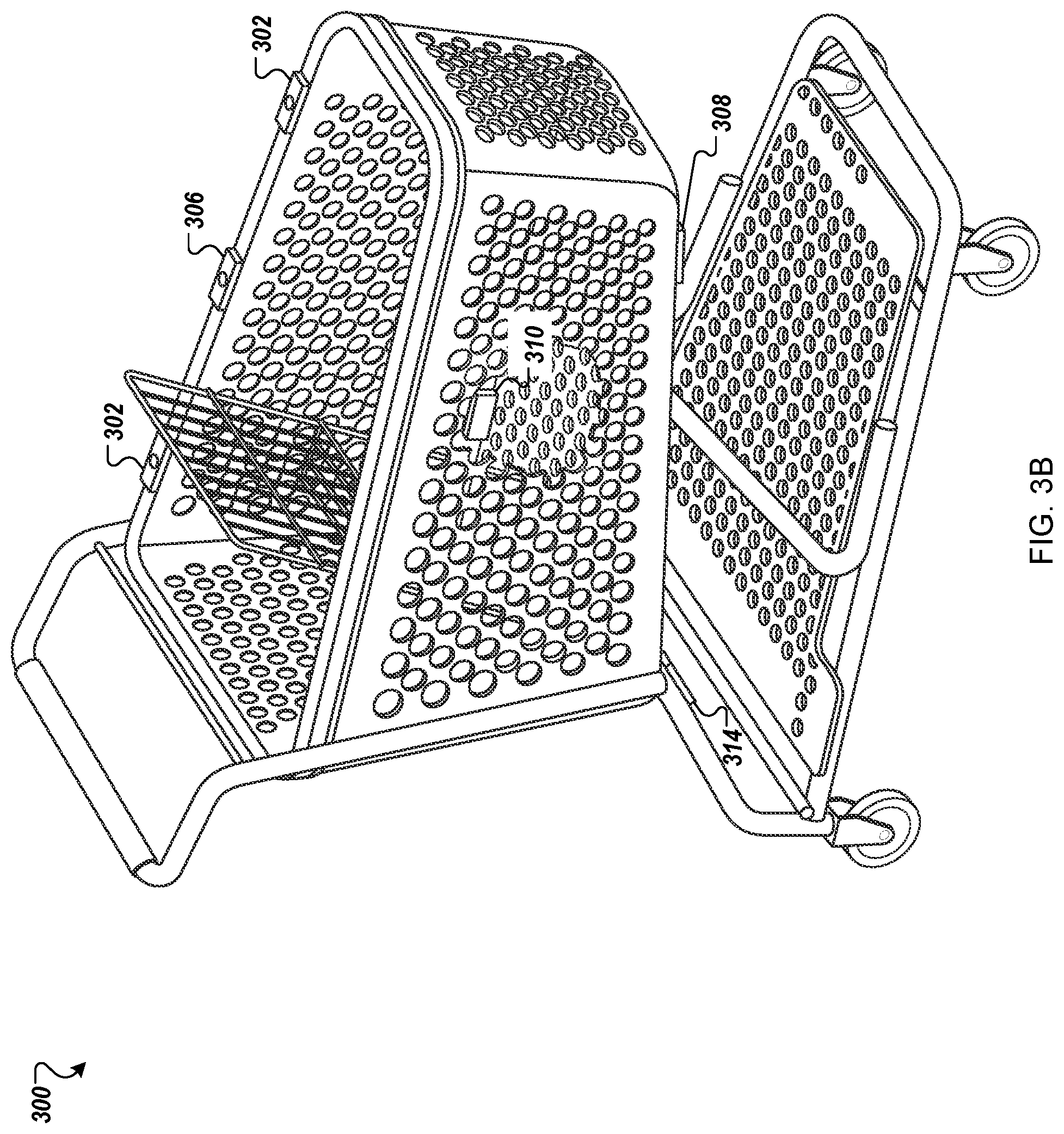 Patent US11772696 Figure 5 – Physical shopping cart having features for use in customer checkout of items placed into the shopping cart