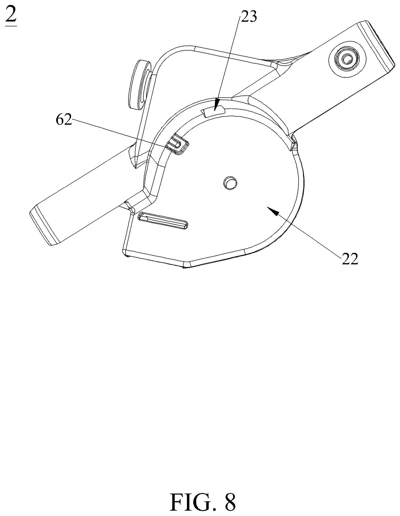 Patent US11772697 Figure 8 – Carrier adjusting mechanism and stroller thereof