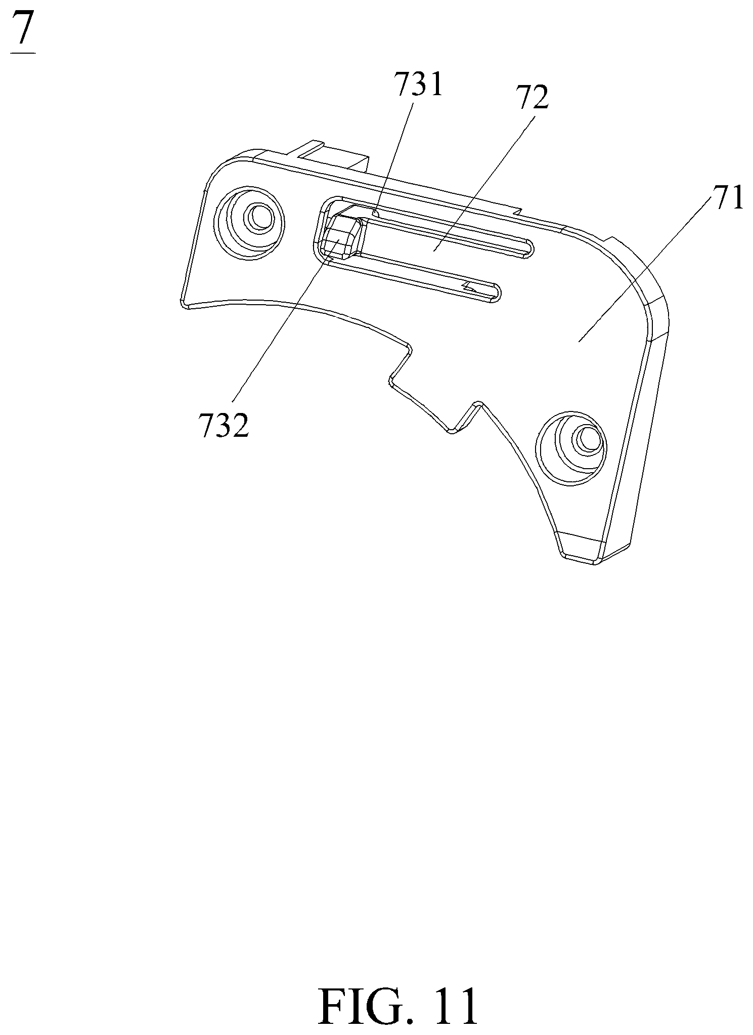 Patent US11772697 Figure 11 – Carrier adjusting mechanism and stroller thereof
