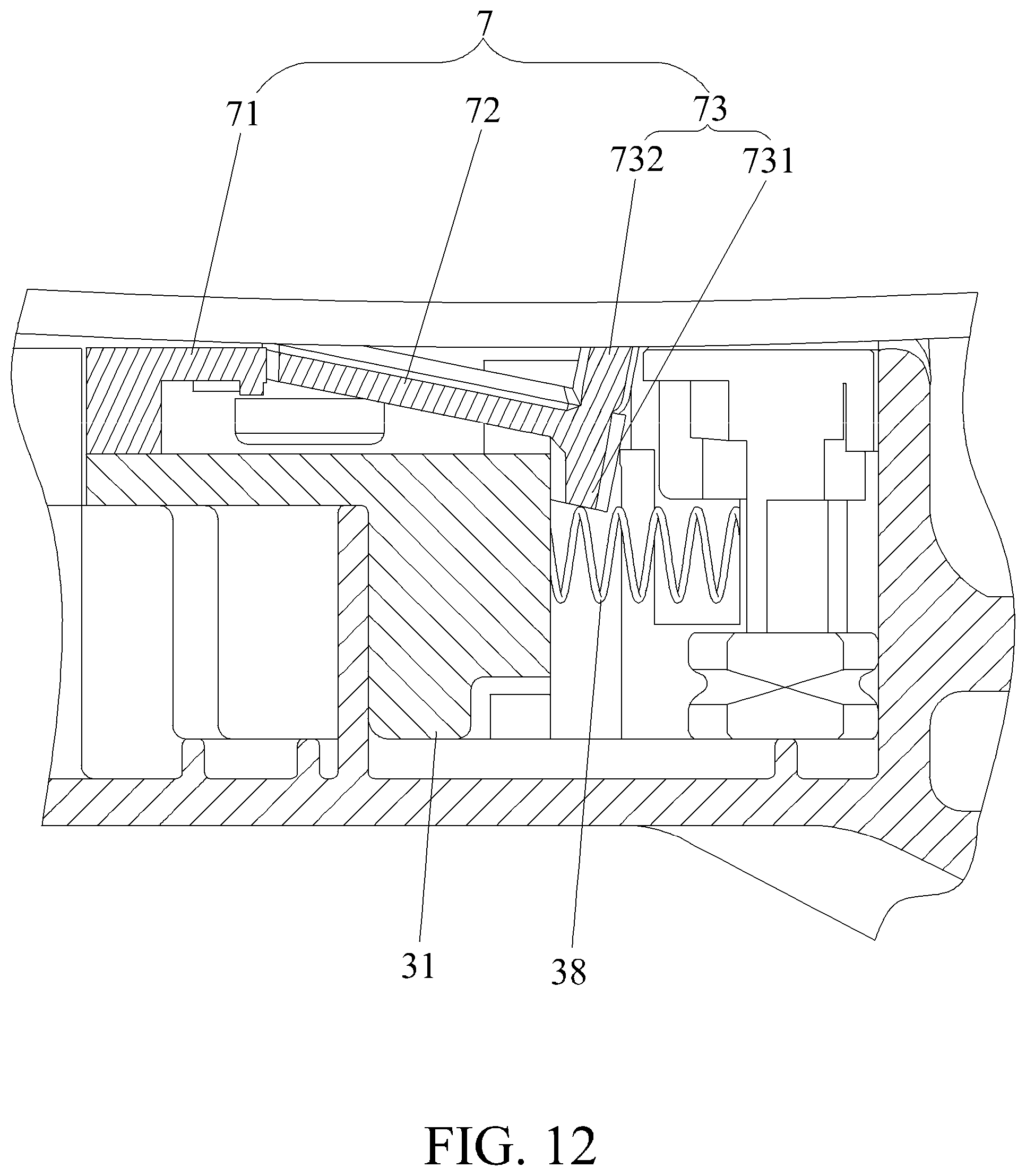 Patent US11772697 Figure 12 – Carrier adjusting mechanism and stroller thereof